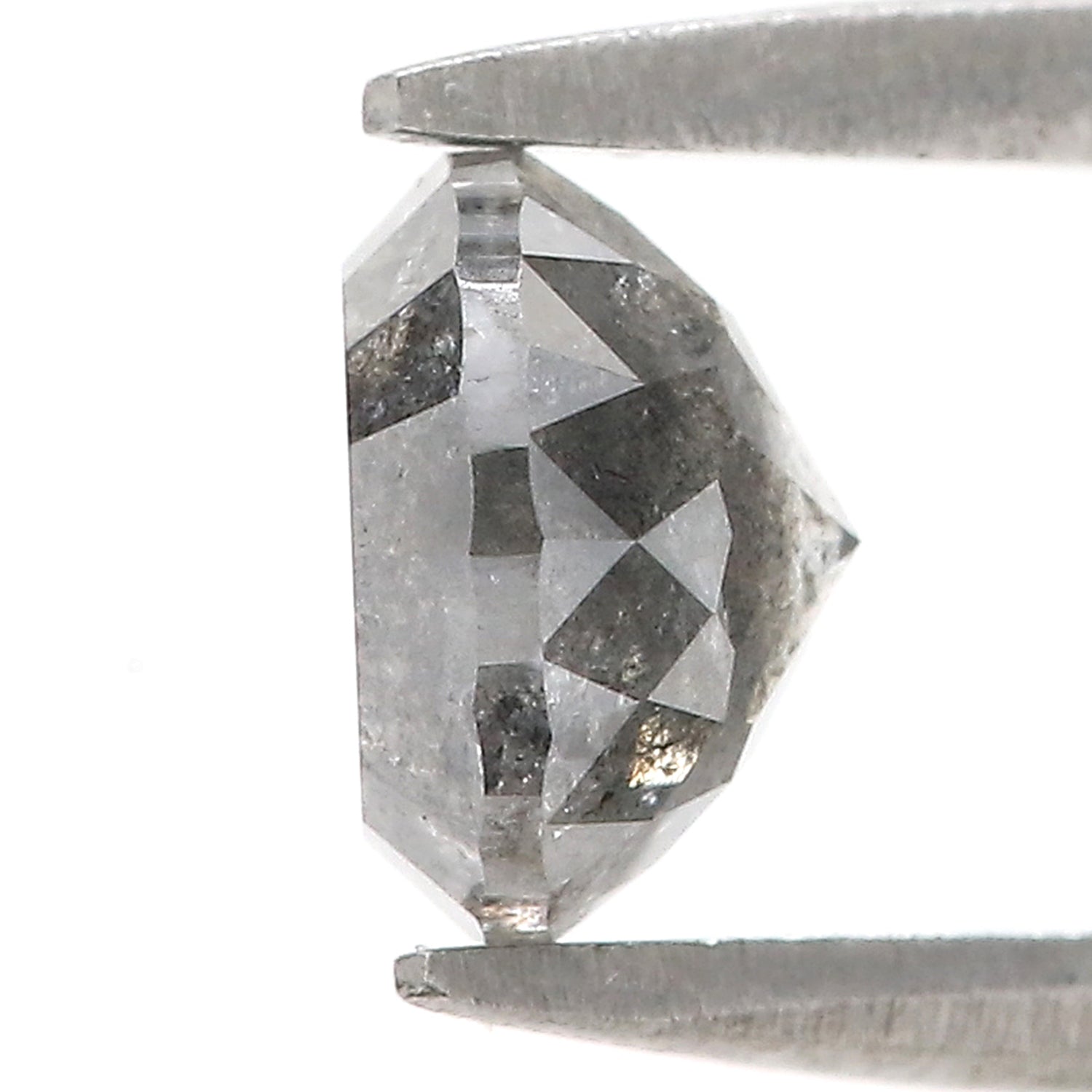 1.54 CT Natural Loose Round Rose Cut Diamond Salt And Pepper Round Shape Diamond 6.75 MM Natural Loose Diamond Round Rose Cut Diamond QL1917