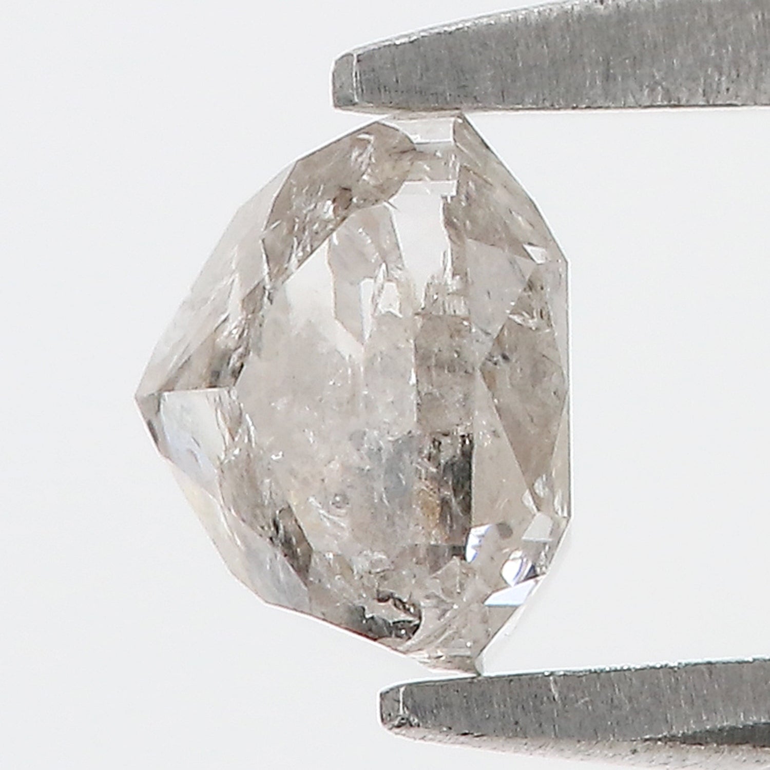 0.97 CT Natural Loose Cushion Shape Diamond Salt And Pepper Cushion Diamond 5.20 MM Natural Grey Color Cushion Brilliant Cut Diamond LQ7410