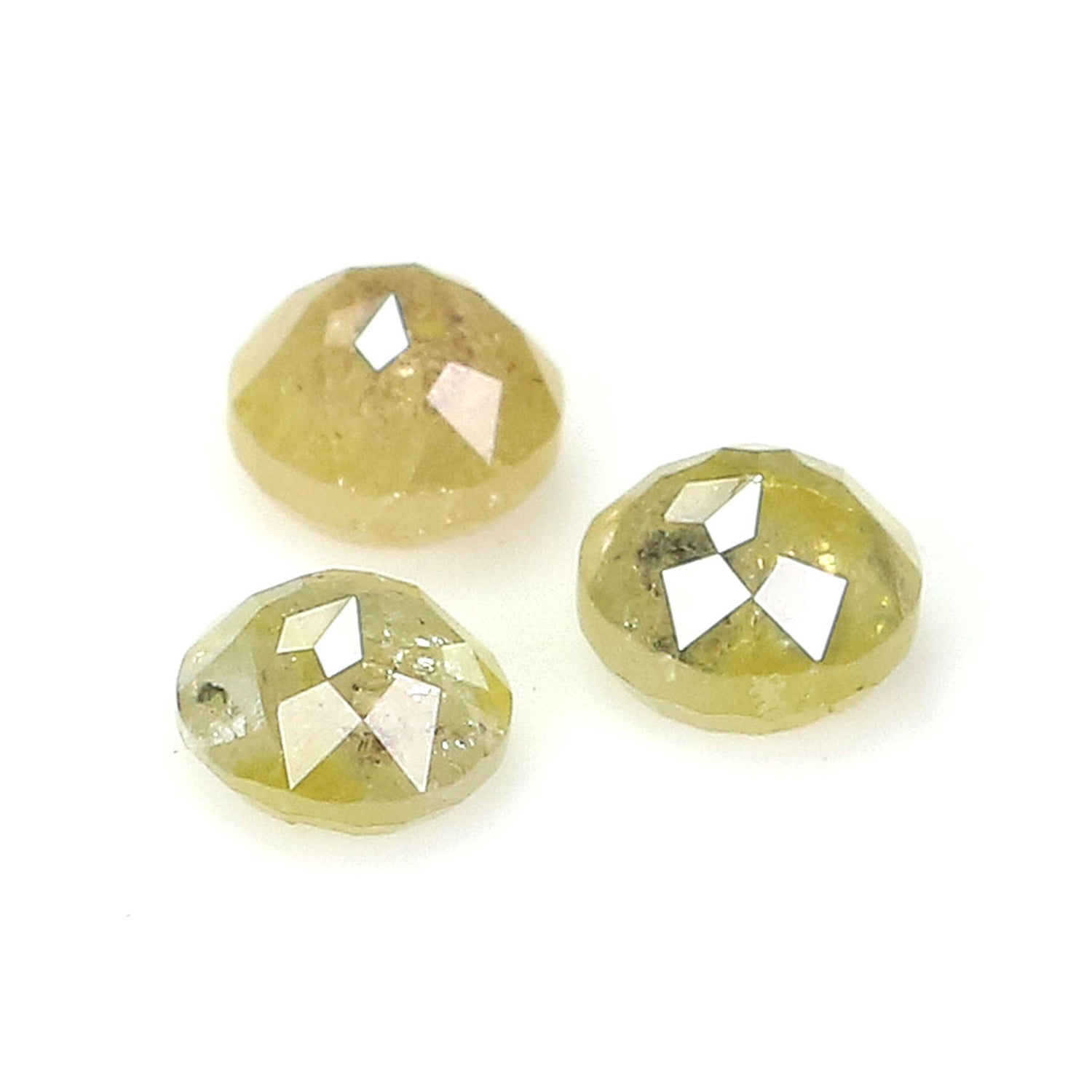 1.16 CT Natural Loose Round Rose Cut Diamond Yellow Color Round Shape Diamond 4.00 MM Natural Yellow Color Round Rose Cut Diamond KQ121