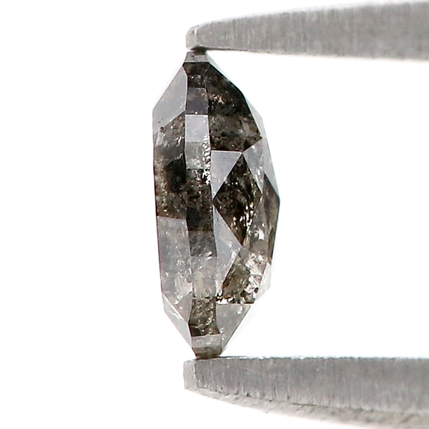 0.34 CT Natural Loose Oval Shape Diamond Salt And Pepper Oval Cut Diamond 5.10 MM Natural Loose Black Grey Color Oval Rose Cut Diamond LQ380