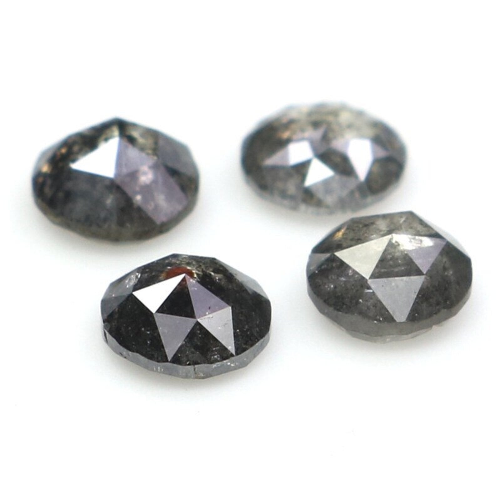 0.97 CT Natural Loose Round Shape Diamond Salt And Pepper Round Cut Diamond 3.90 MM Natural Loose Diamond Round Rose Cut Diamond NQ2322
