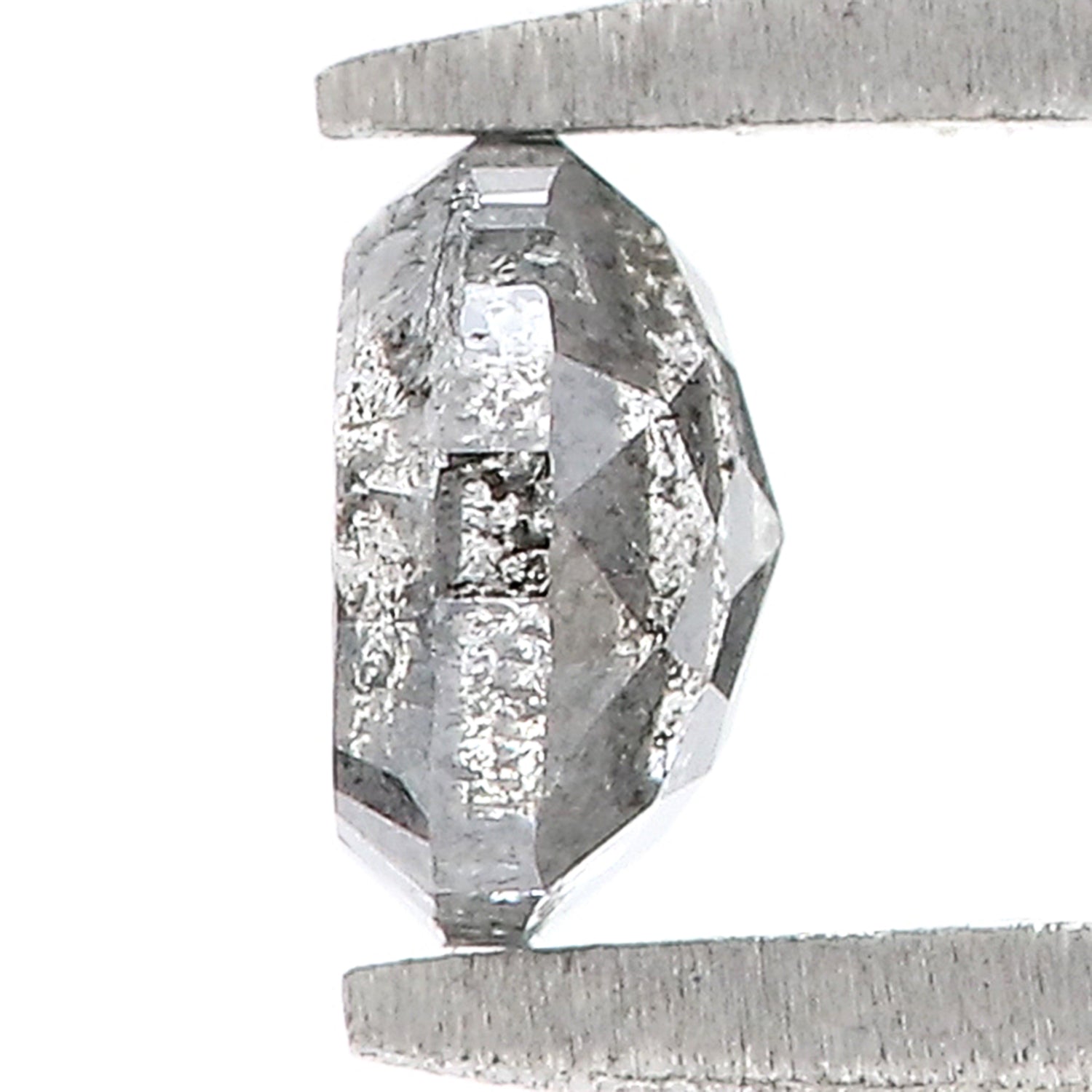 0.57 CT Natural Loose Oval Shape Diamond Salt And Pepper Oval Rose Cut Diamond 4.95 MM Natural Black Grey Color Oval Rose Cut Diamond QL9012