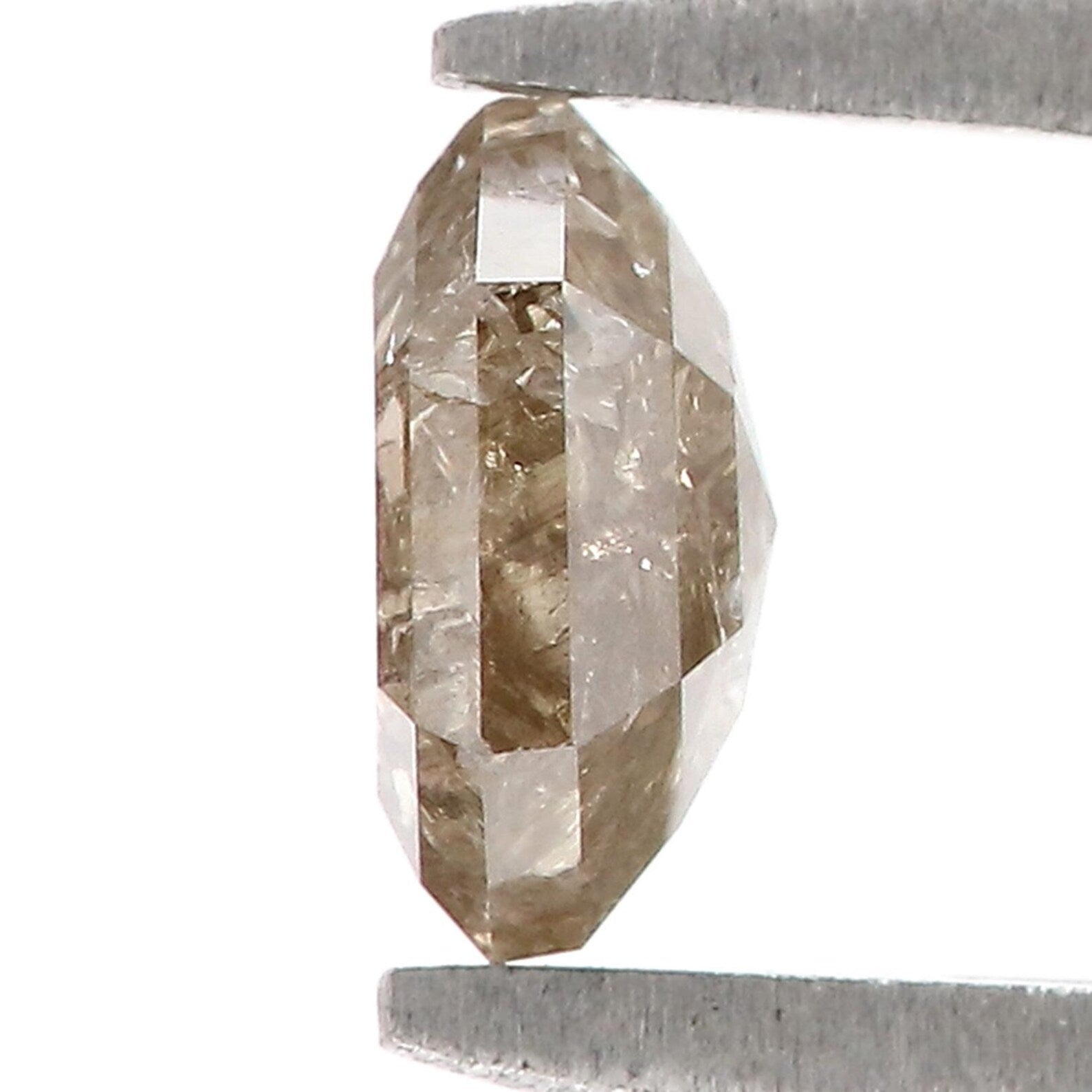0.57 CT Natural Loose Hexagon Shape Diamond Salt And Pepper Hexagon Diamond 5.75 MM Natural Black Grey Color Hexagon Rose Cut Diamond QN534