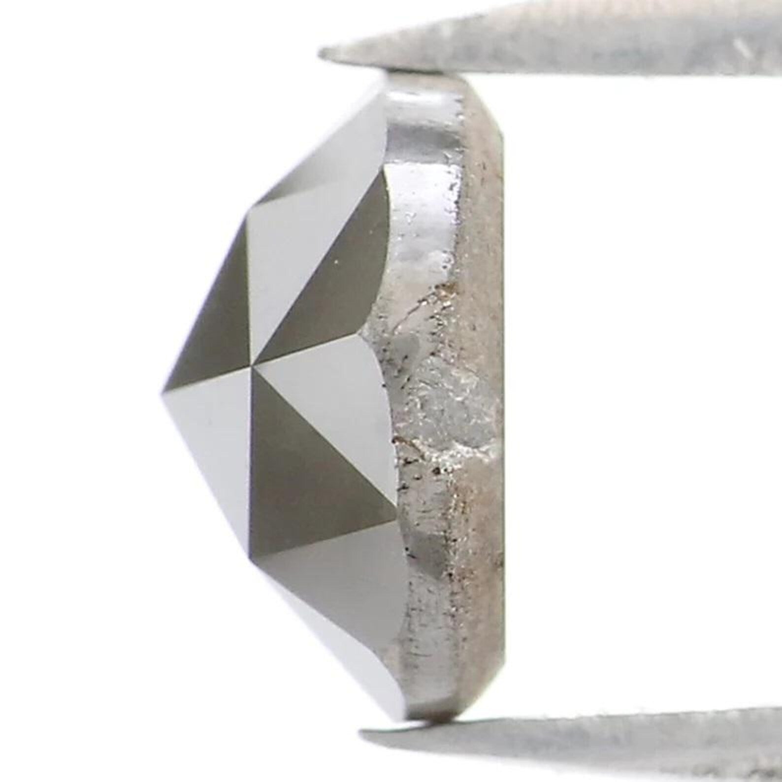 1.24 CT Natural Loose Round Shape Diamond Grey Color Round Cut Diamond 6.65 MM Natural Loose Green Color Round Rose Cut Diamond NQ8990