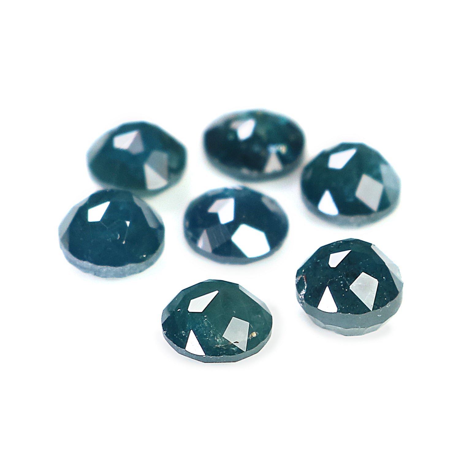2.30 CT Natural Loose Rose Cut Diamond Blue Color Round Cut Diamond 3.90 MM Natural Loose Blue Diamond Round Rose Cut Shape Diamond LQ2386