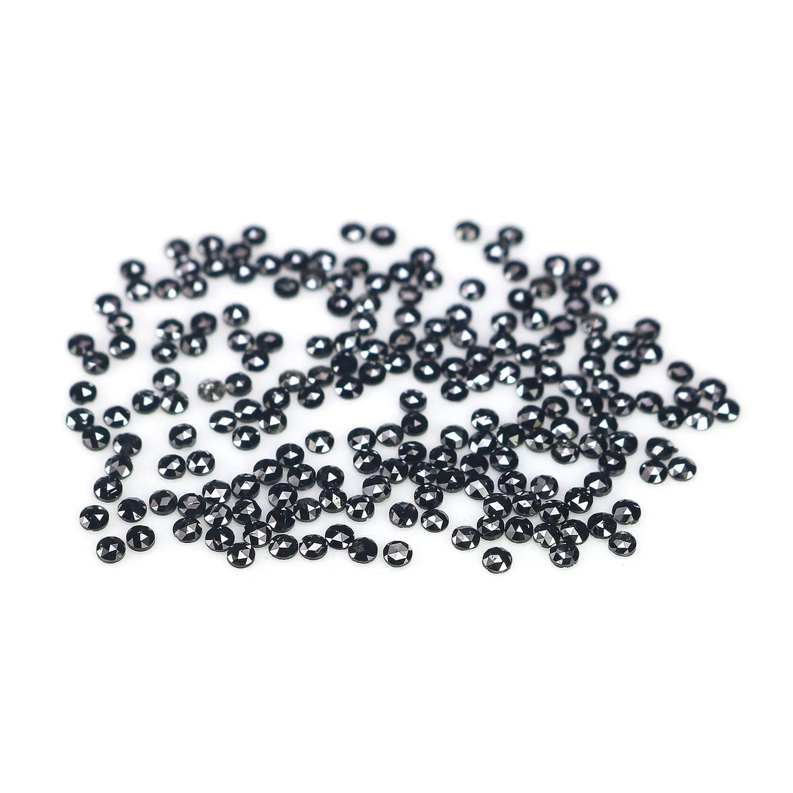 3.10 Ct Natural Loose Round Shape Diamond Black Color Round Diamond 1.55 MM Natural Loose Diamond Black Color Round Rose Cut Diamond NQ1823