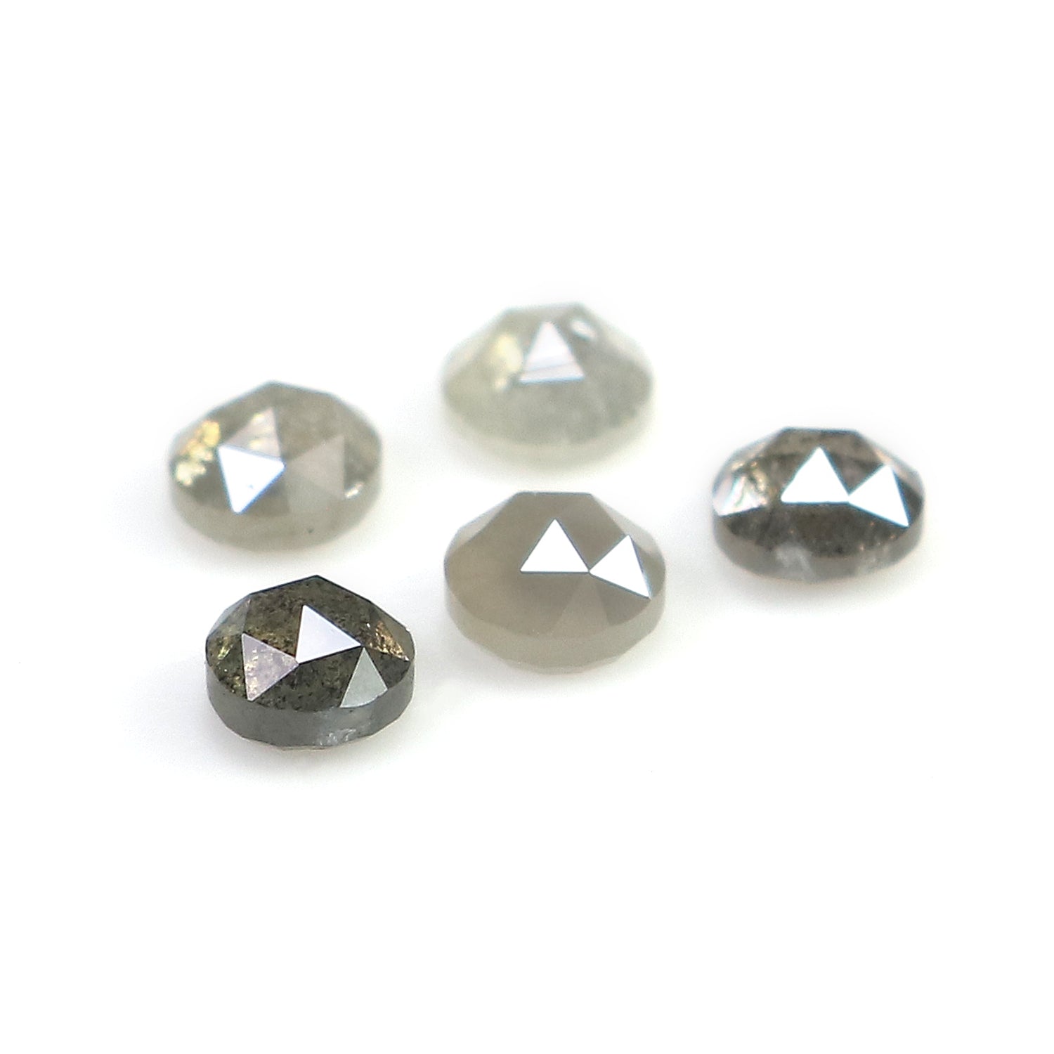 0.98 CT Natural Round Loose Rose Cut Diamond Grey Color Round Cut Diamond 3.20 MM Natural Loose Diamond Round Rose Cut Shape Diamond LQ6331
