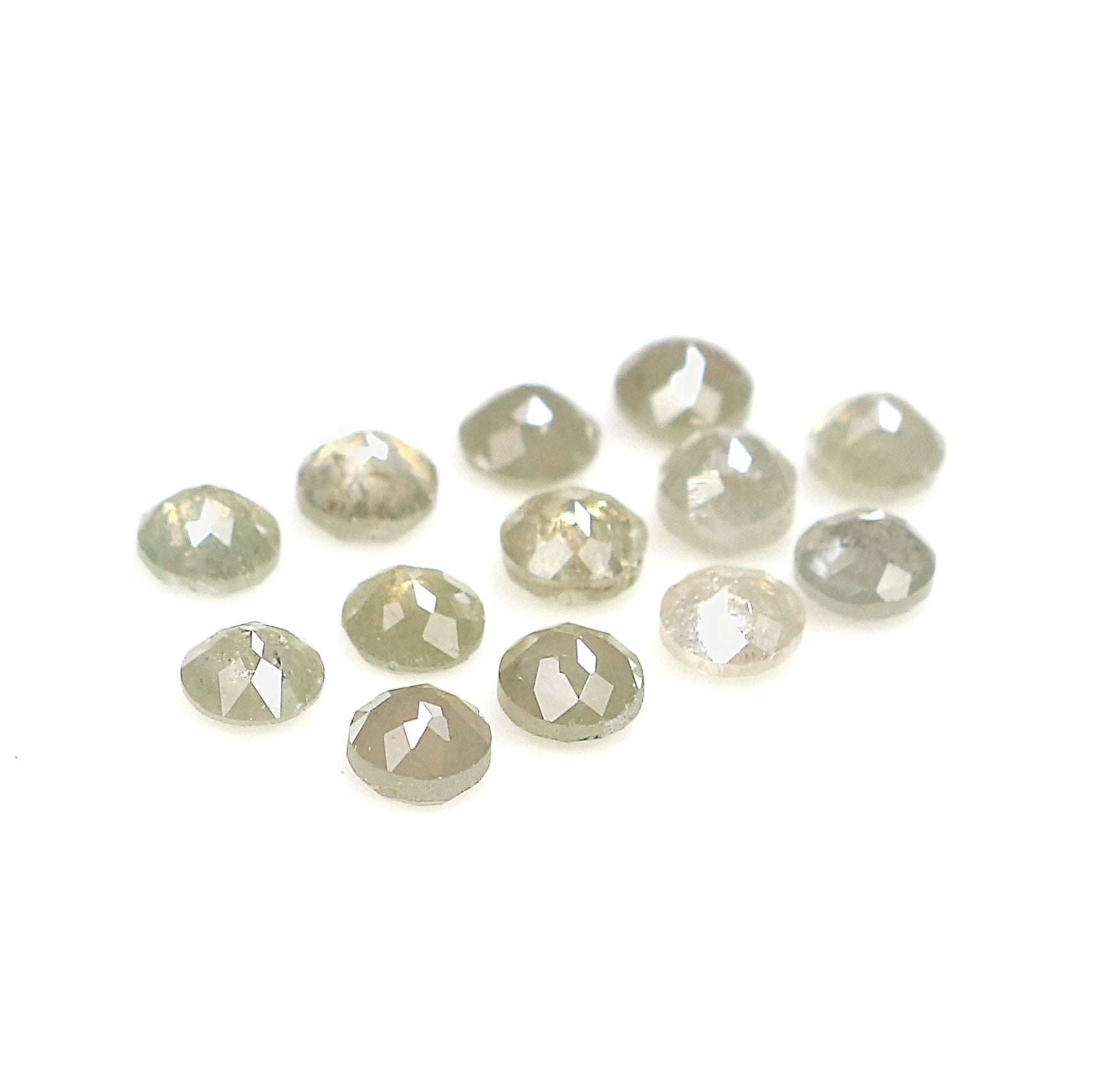 1.48 CT Natural Loose Round Rose Cut Diamond Grey Color Round Shape Diamond 2.70 MM Natural Loose Grey Color Round Rose Cut Diamond KQ185