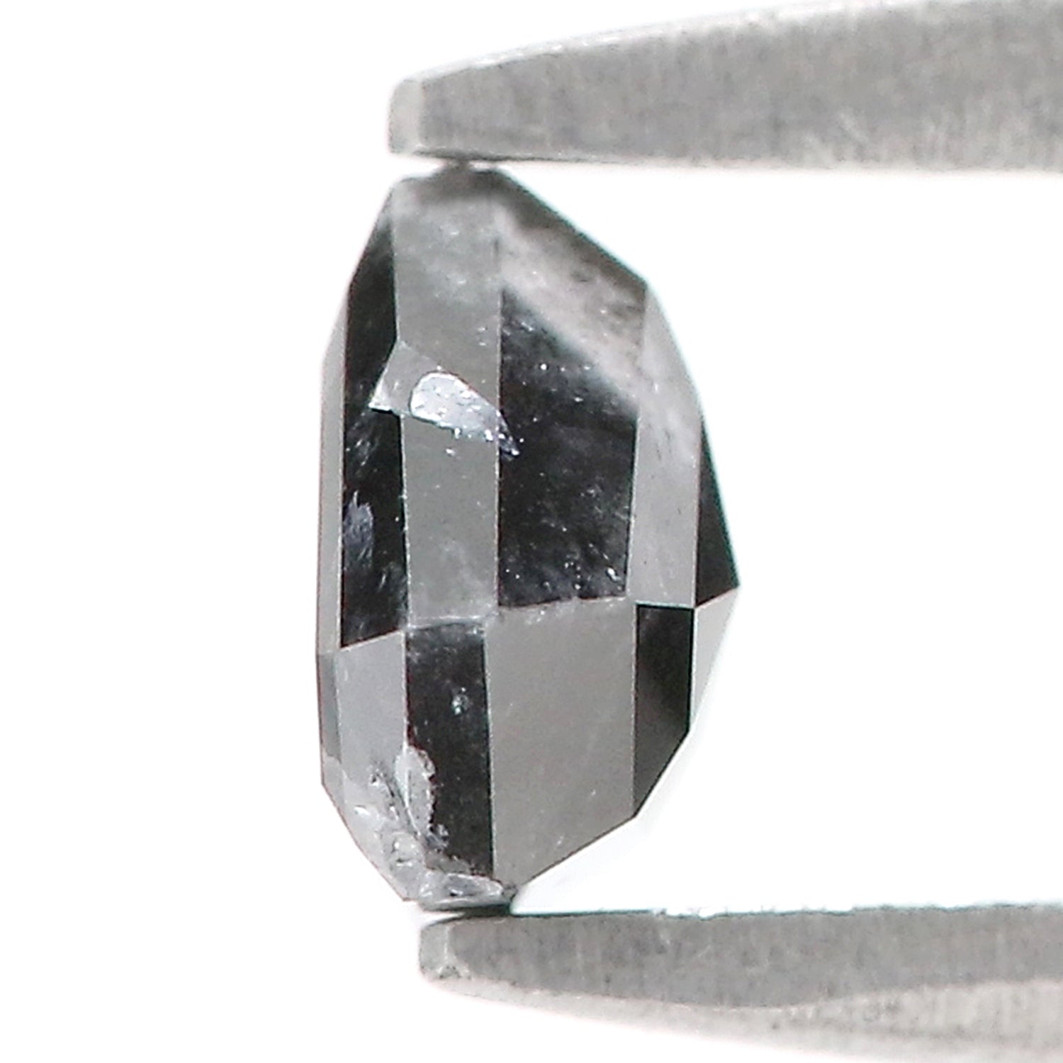 0.63 Ct Natural Loose Shield Shape Diamond Salt And Pepper Shield Cut Diamond 4.80 MM Natural Black Color Shield Rose Cut Diamond LQ1020
