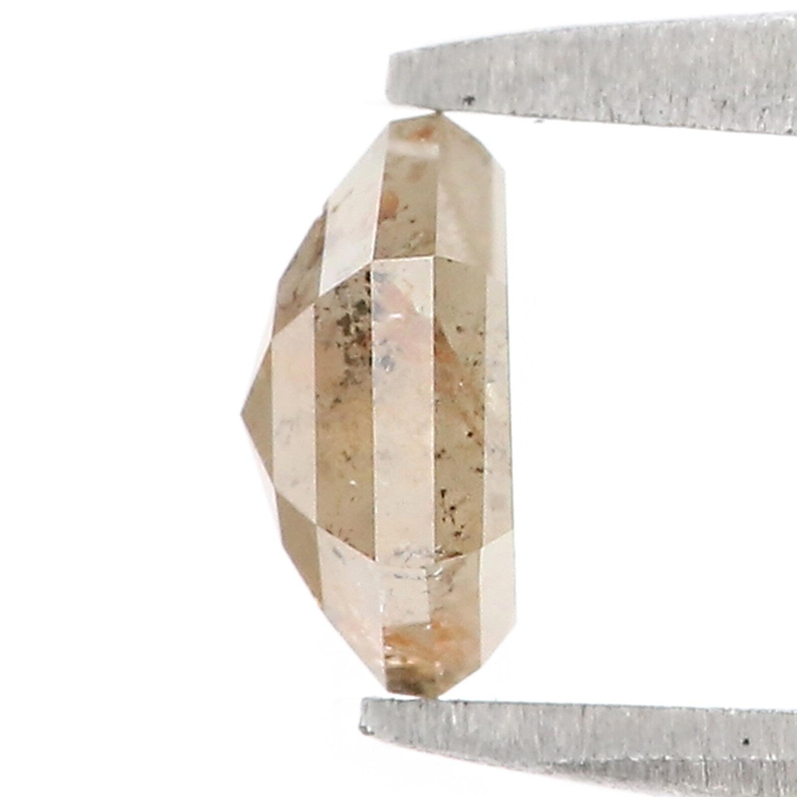 0.73 CT Natural Loose Hexagon Shape Diamond Brown Color Hexagon Diamond 6.35 MM Natural Diamond Brown Color Hexagon Rose Cut Diamond QNB522