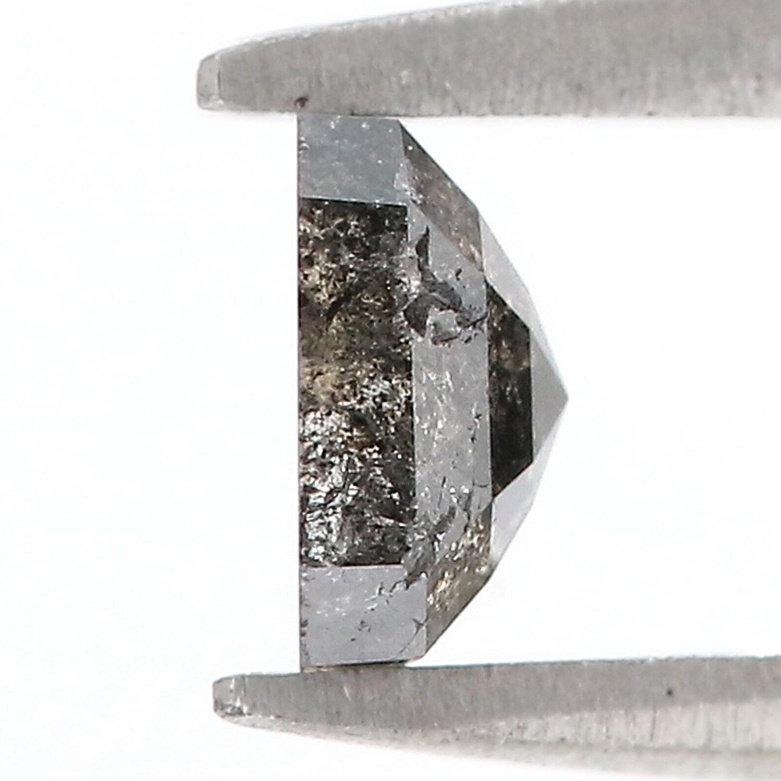 0.79 Ct Natural Loose Emerald Diamond Grey Color Emerald Diamond 5.40 MM Natural Loose Diamond Salt And Pepper Emerald Cut Diamond QN8508