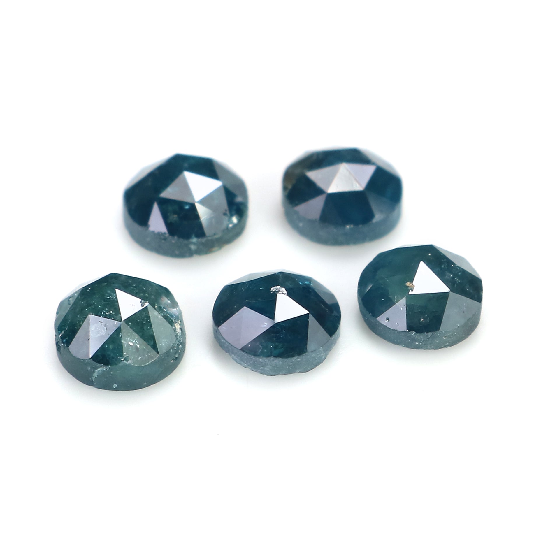 2.65 CT Natural Loose Round Rose Cut Diamond Blue Color Round Shape Diamond 4.60 MM Natural Loose Blue Color Round Rose Cut Diamond LQ2379