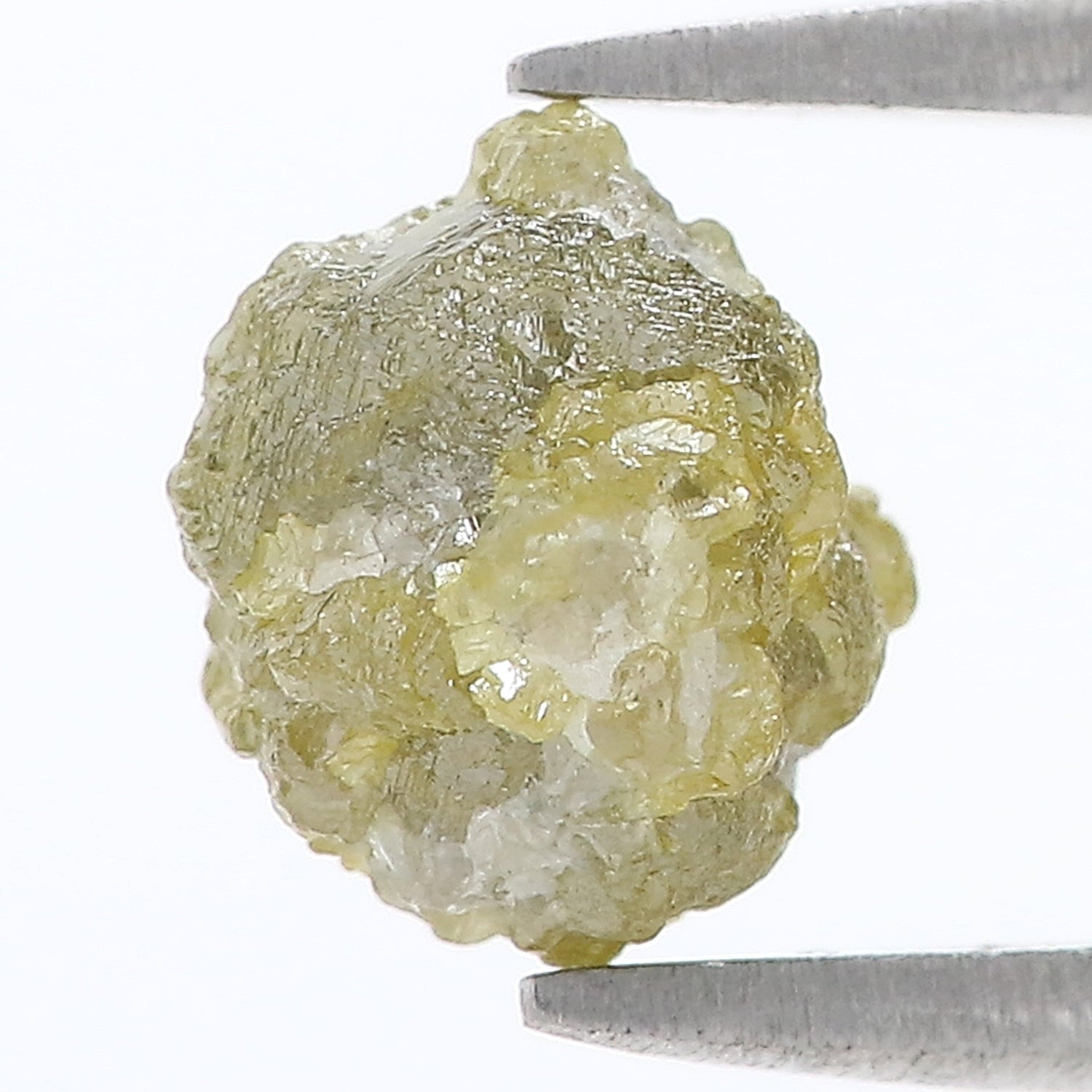 3.00 CT Natural Loose Rough Shape Diamond Yellow Color Rough Uncut Diamond 8.40 MM Natural Grey Color Rough Irregular Cut Diamond LQ3369