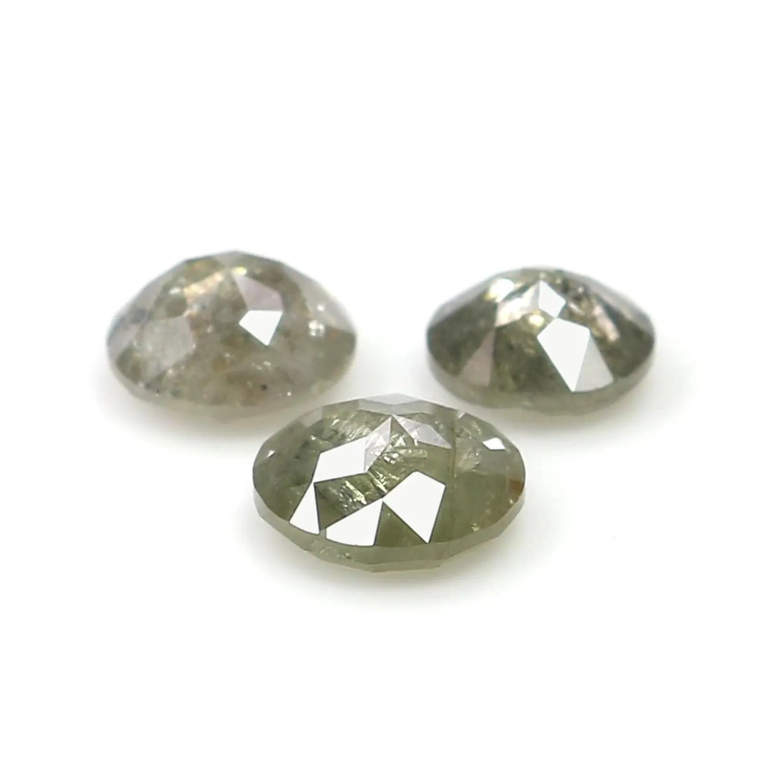 1.46 CT Natural Loose Round Shape Diamond Gray Color Round Diamond 4.60 MM Natural Loose Diamond Yellow Color Round Rose Cut Diamond NQ456