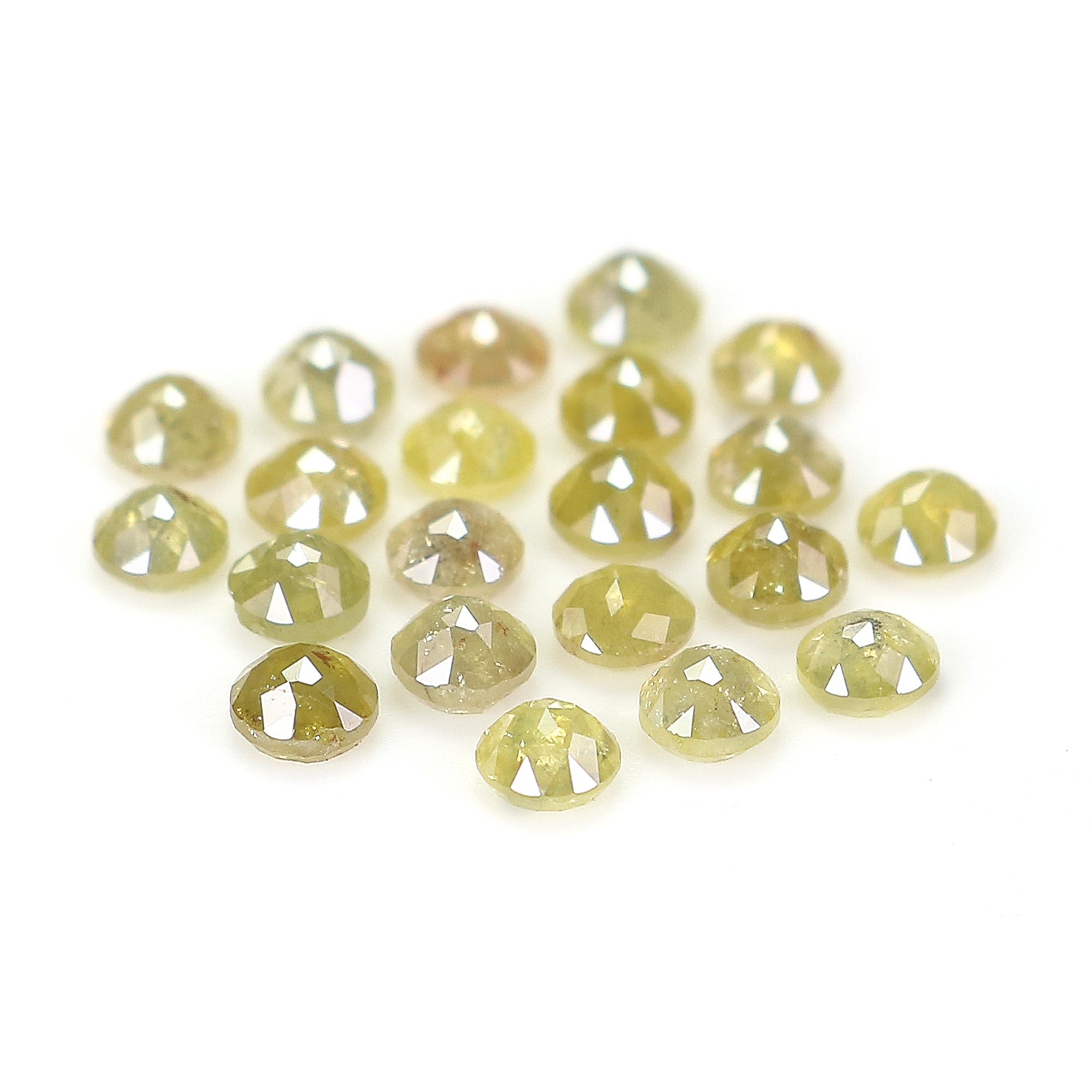 3.02 CT Natural Loose Round Rose Cut Diamond Green Color Round Shape Diamond 2.90 MM Natural Loose Green Color Round Rose Cut Diamond KQ714