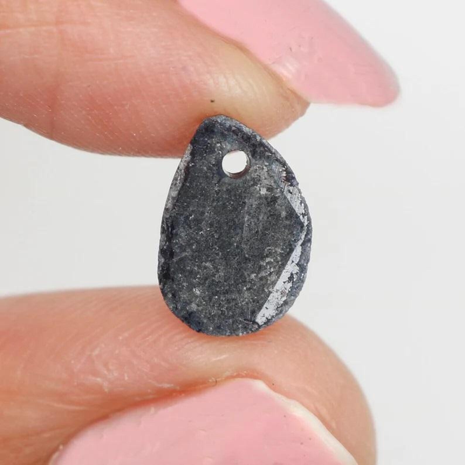 1.05 CT Natural Loose Pear Shape Diamond Black Color Pear Diamond 10.00 MM Natural Loose Diamond Black Color Pear Antique Cut Diamond NQ1046