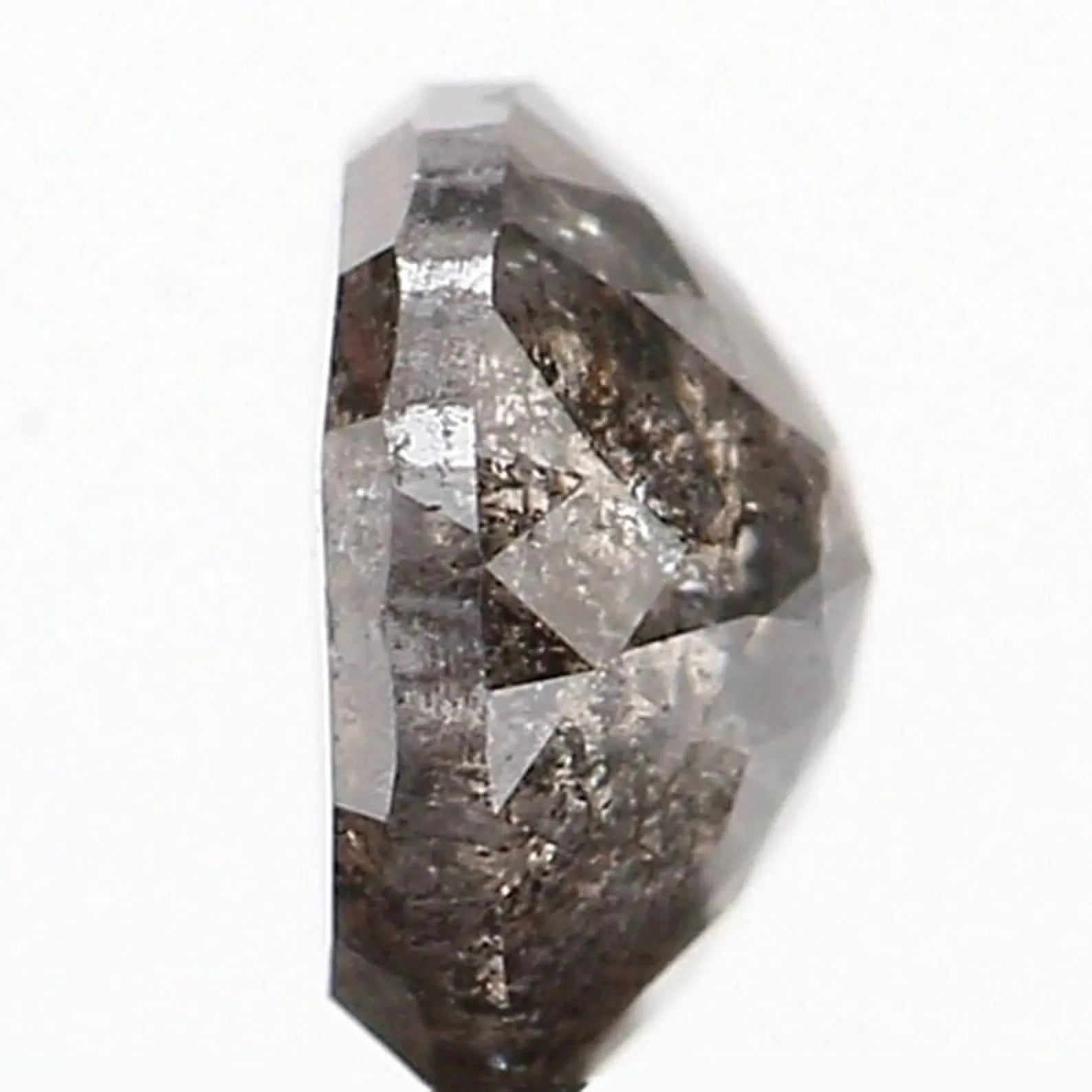 0.42 CT Natural Loose Round Shape Diamond Salt And Pepper Round Cut Diamond 4.60 MM Natural Black Grey Color Round Rose Cut Diamond NQ1076
