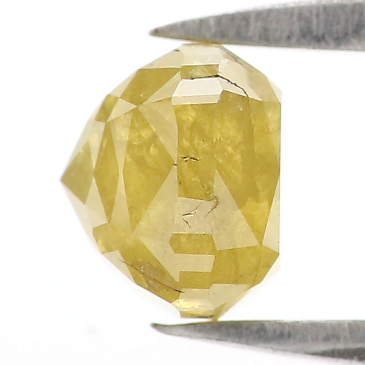 1.17 CT Natural Loose Cushion Shape Diamond Yellow Color Cushion Cut Diamond 5.40 MM Natural Yellow Color Cushion Rose Cut Diamond LQB2851