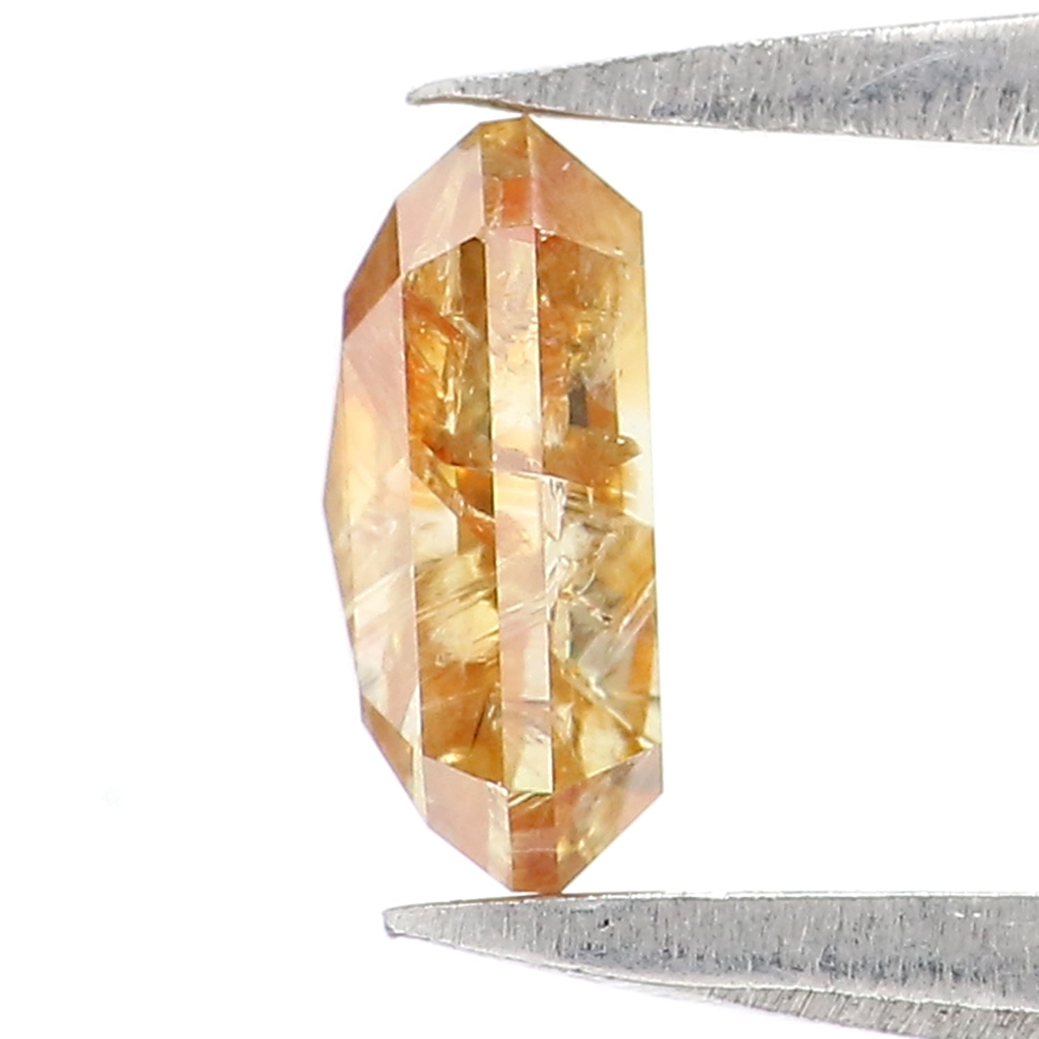 0.75 CT Natural Loose Emerald Shape Diamond Yellow Color Emerald Cut Diamond 6.10 MM Natural Yellow Diamond Emerald Rose Cut Diamond LQ359