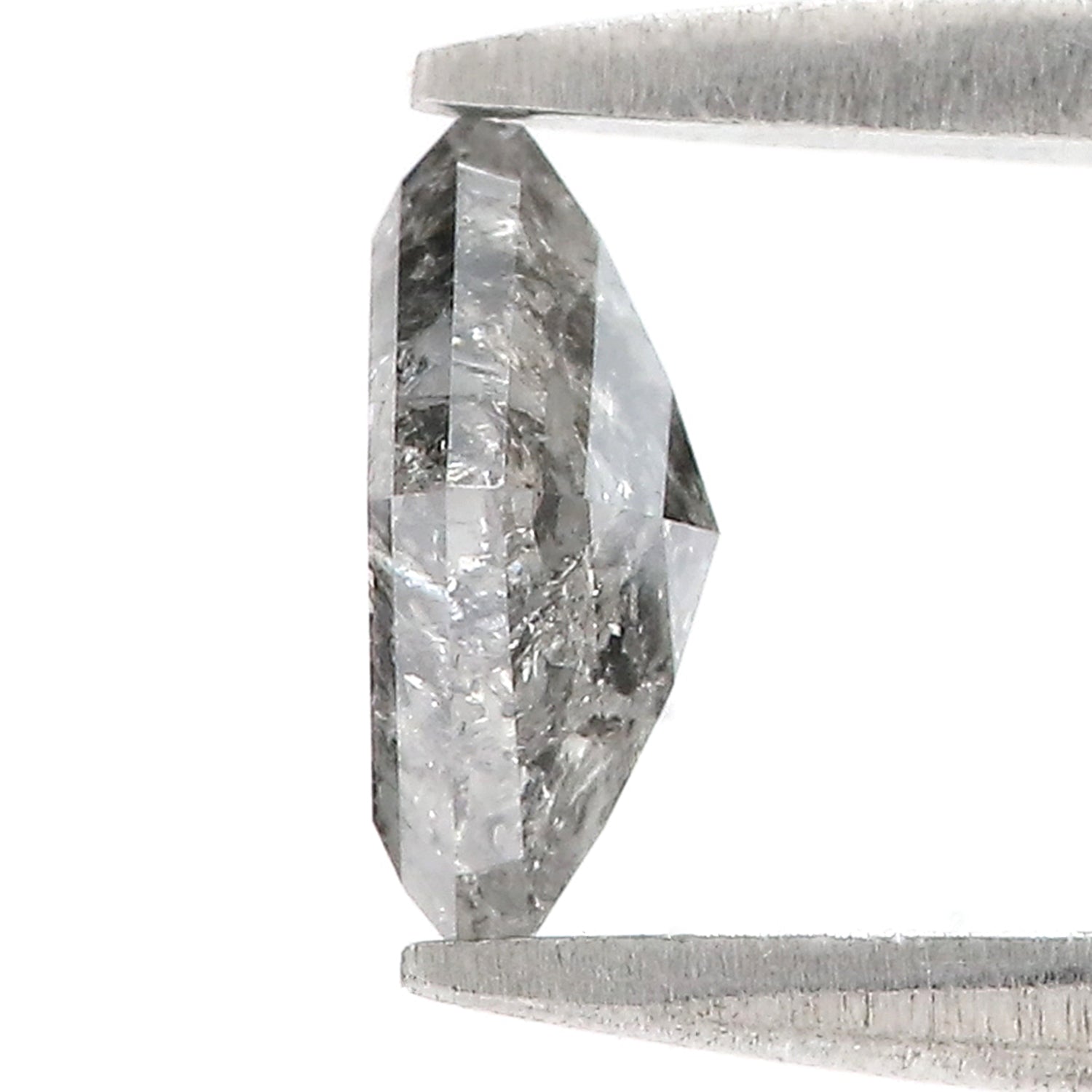 0.98 CT Natural Loose Kite Shape Diamond Salt And Pepper Kite Cut Diamond 7.70 MM Black Grey Color Kite Shape Rose Cut Diamond QL9339