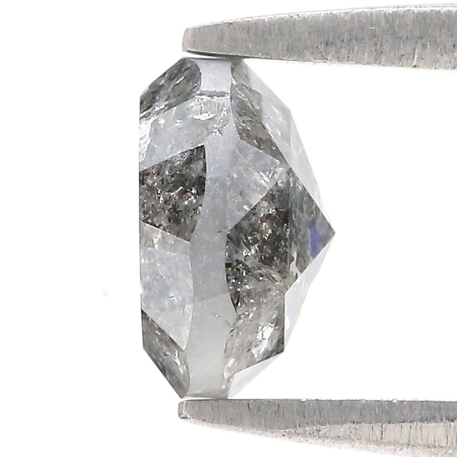1.86 CT Natural Loose Round Rose Cut Diamond Salt And Pepper Round Diamond 7.25 MM Natural Loose Black Grey Color Rose Cut Diamond QL2001