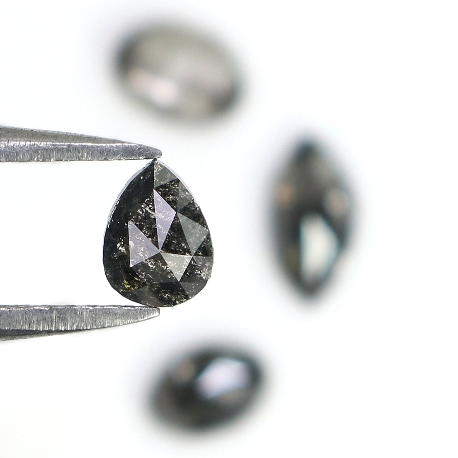 1.39 Ct Natural Loose Mix Shape Diamond Salt And Pepper Mix Shape Diamond 5.10 MM Natural Black Grey Color Mix Shape Rose Cut Diamond N8513