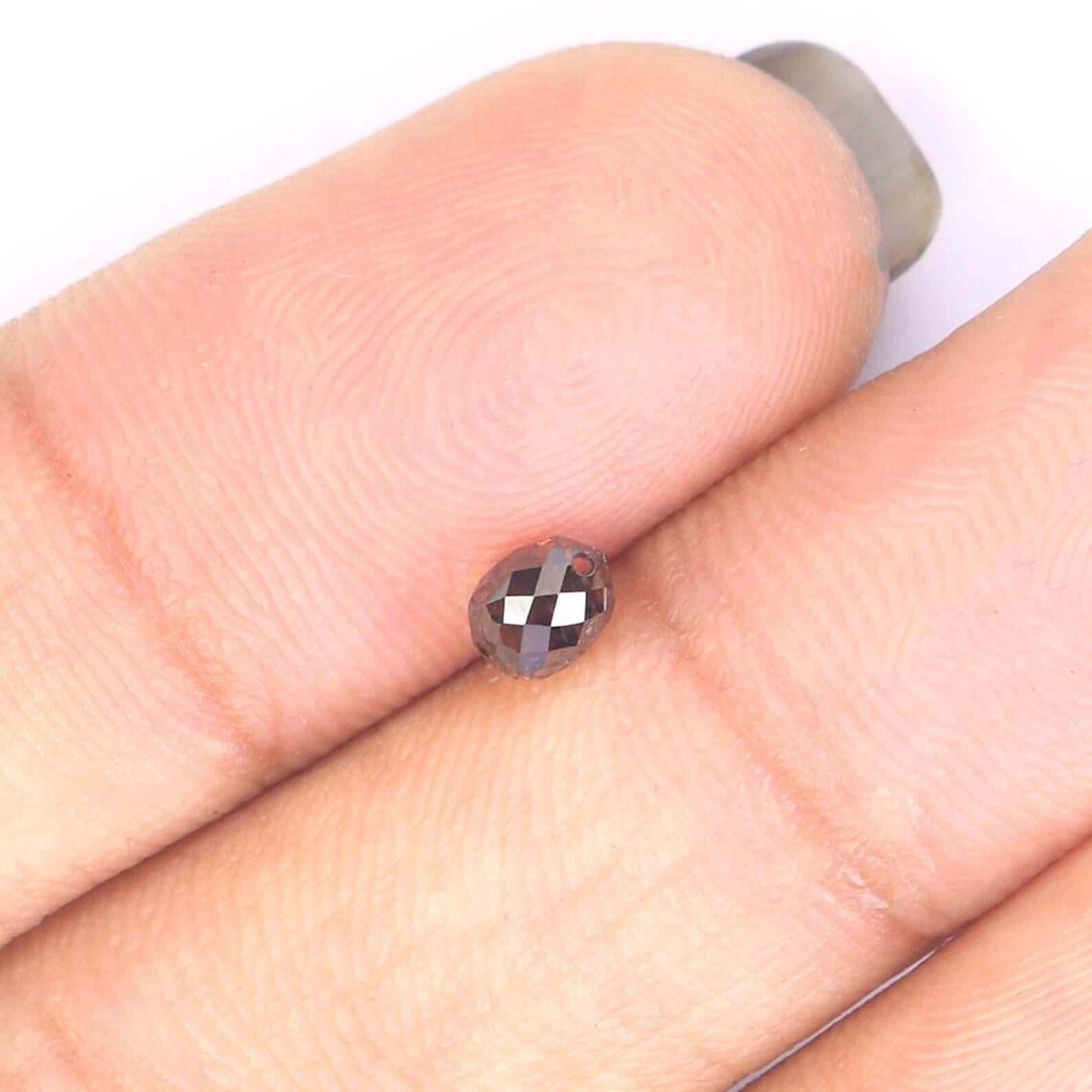 0.52 Ct Natural Loose Briolette Shape Diamond Brown Color Drop Diamond 4.50 MM Natural Loose Brown Color Briolette Rose Cut Diamond NQ410