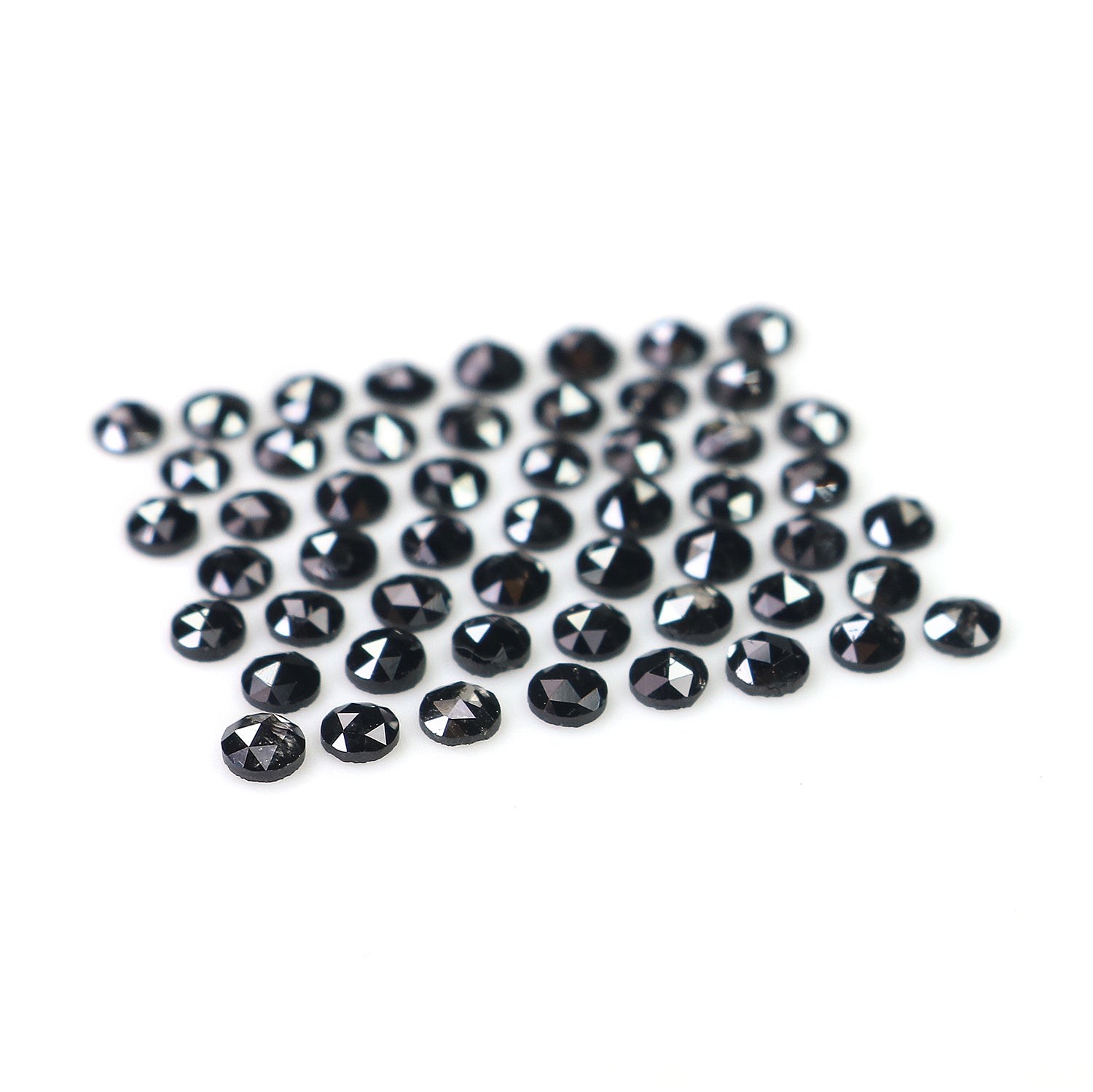 2.86 CT Natural Loose Round Rose Cut Diamond Black Color Round Shape Diamond 2.30 MM Natural Loose Black Color Round Rose Cut Diamond LQ1801