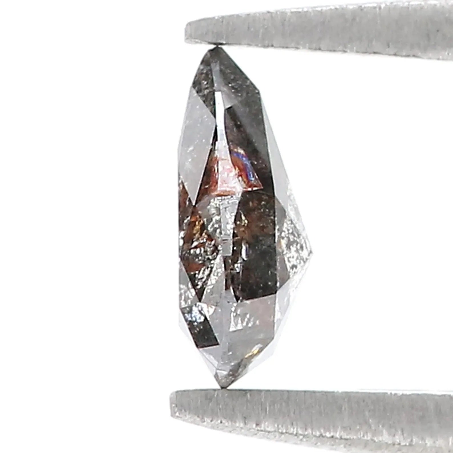 0.53 CT Natural Loose Pear Shape Diamond Salt And Pepper Pear Cut Diamond 6.75 MM Natural Loose Diamond Pear Shape Rose Cut Diamond QN8743