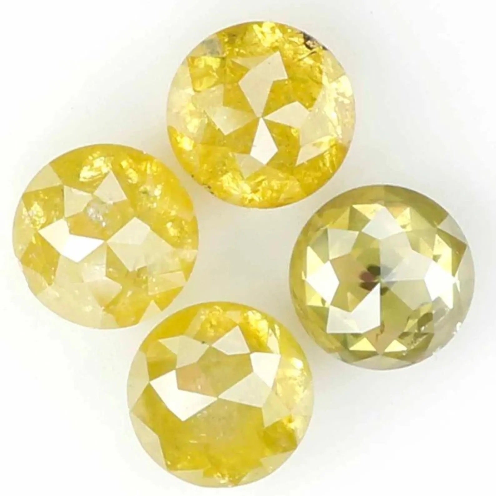1.20 CT Natural Loose Round Shape Diamond Yellow Color Round Cut Diamond 3.90 MM Natural Diamond Yellow Color Round Rose Cut Diamond NQ719