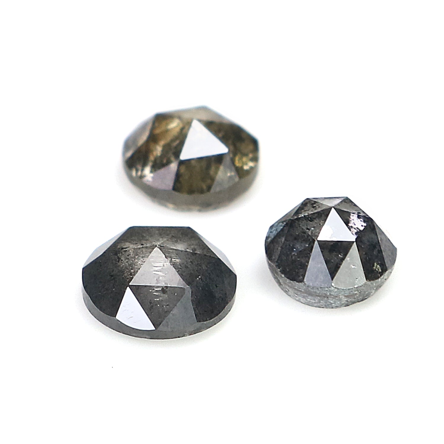 1.16 Ct Natural Loose Round Rose Cut Diamond Salt And Pepper Round Shape Diamond 4.00 MM Natural Black Grey Round Rose Cut Diamond LQ1149