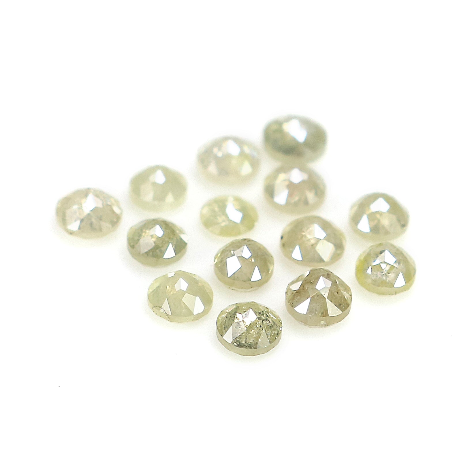 1.22 CT Natural Loose Round Rose Cut Diamond Grey Color Round Shape Diamond 2.30 MM Natural Loose Yellow Color Round Rose Cut Diamond LQ9220