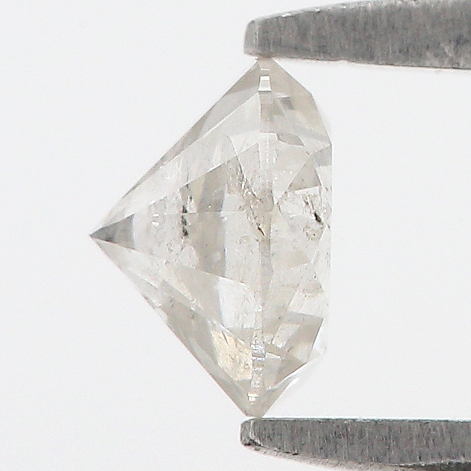 0.61 CT Natural Loose Round Shape Diamond Salt And Pepper Round Diamond 5.20 MM Natural Gray Color Diamond Round Brilliant Cut Diamond N2610