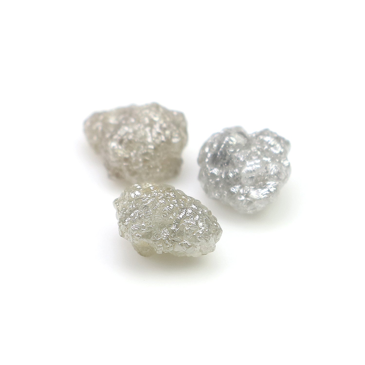 4.01 CT Natural Loose Rough Shape Diamond Grey Color Rough Uncut Diamond 7.60 MM Natural Grey Diamond Rough Irregular Cut Diamond LQ3362