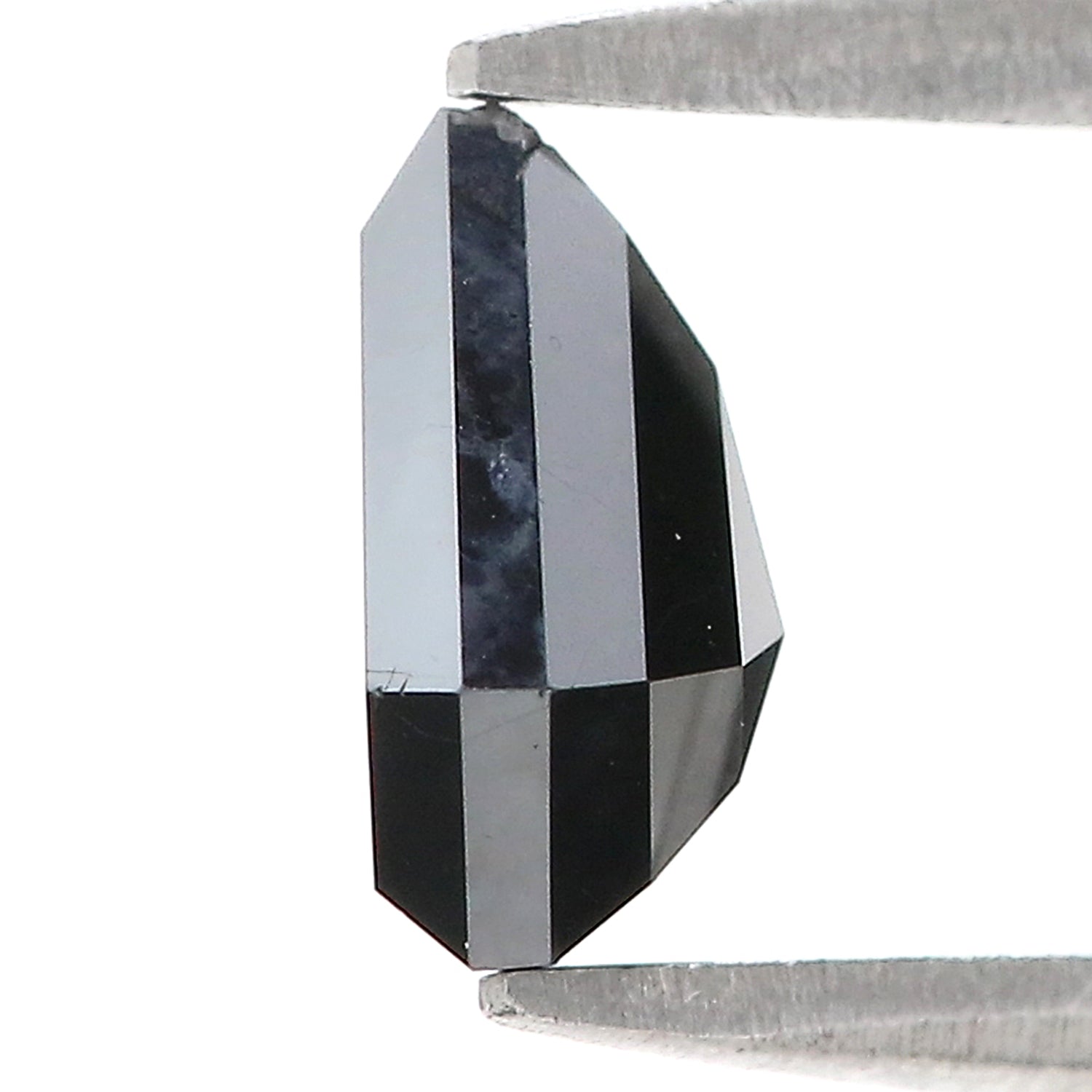 1.40 CT Natural Loose Shield Shape Diamond Black Color Shield Cut Diamond 7.40 MM Natural Black Color Diamond Shield Rose Cut Diamond LQ9698