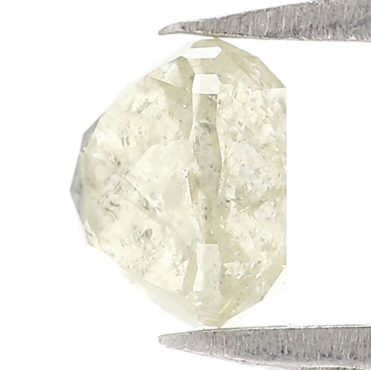 1.06 CT Natural Loose Cushion Shape Diamond Salt And Pepper Cushion Rose Cut Diamond 5.20 MM Natural Cushion Shape Grey Color Diamond QL5910