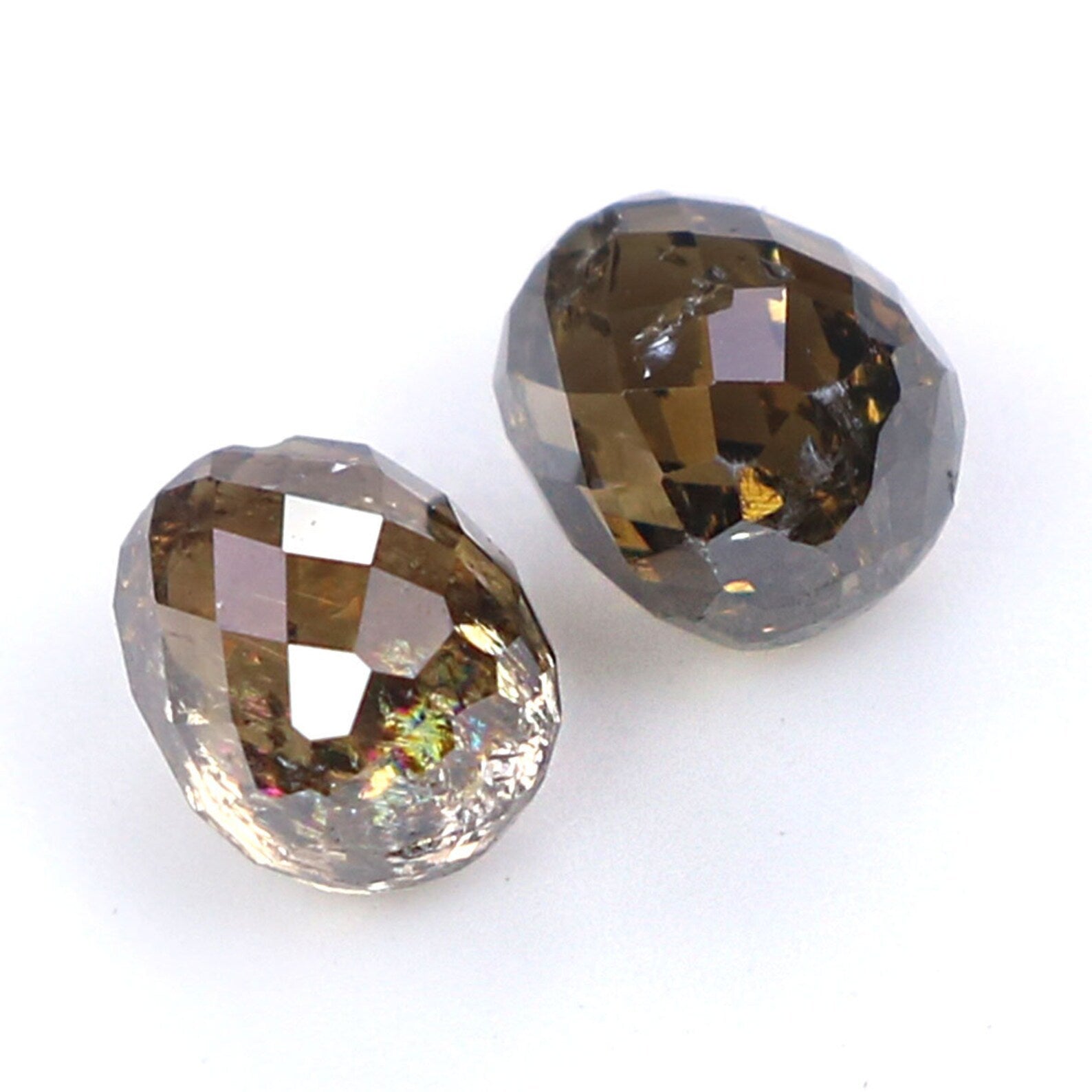 1.11 CT Natural Loose briolette Diamond Brown Color Drop Shape Diamond 4.80 MM Natural Loose Diamond Drop Shape Rose Cut Diamond KDN869