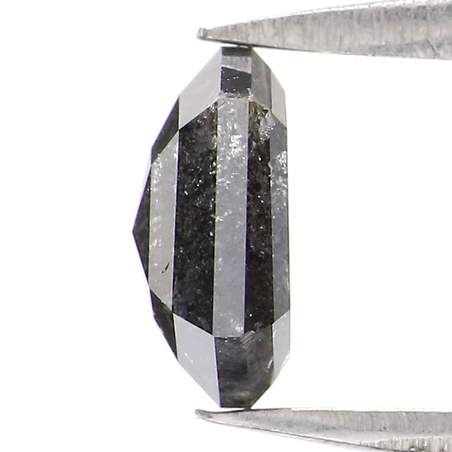 0.85 CT Natural Loose Hexagon Shape Diamond Salt And Pepper Hexagon Diamond 6.60 MM Black Grey Color Hexagon Shape Rose Cut Diamond LQ2966
