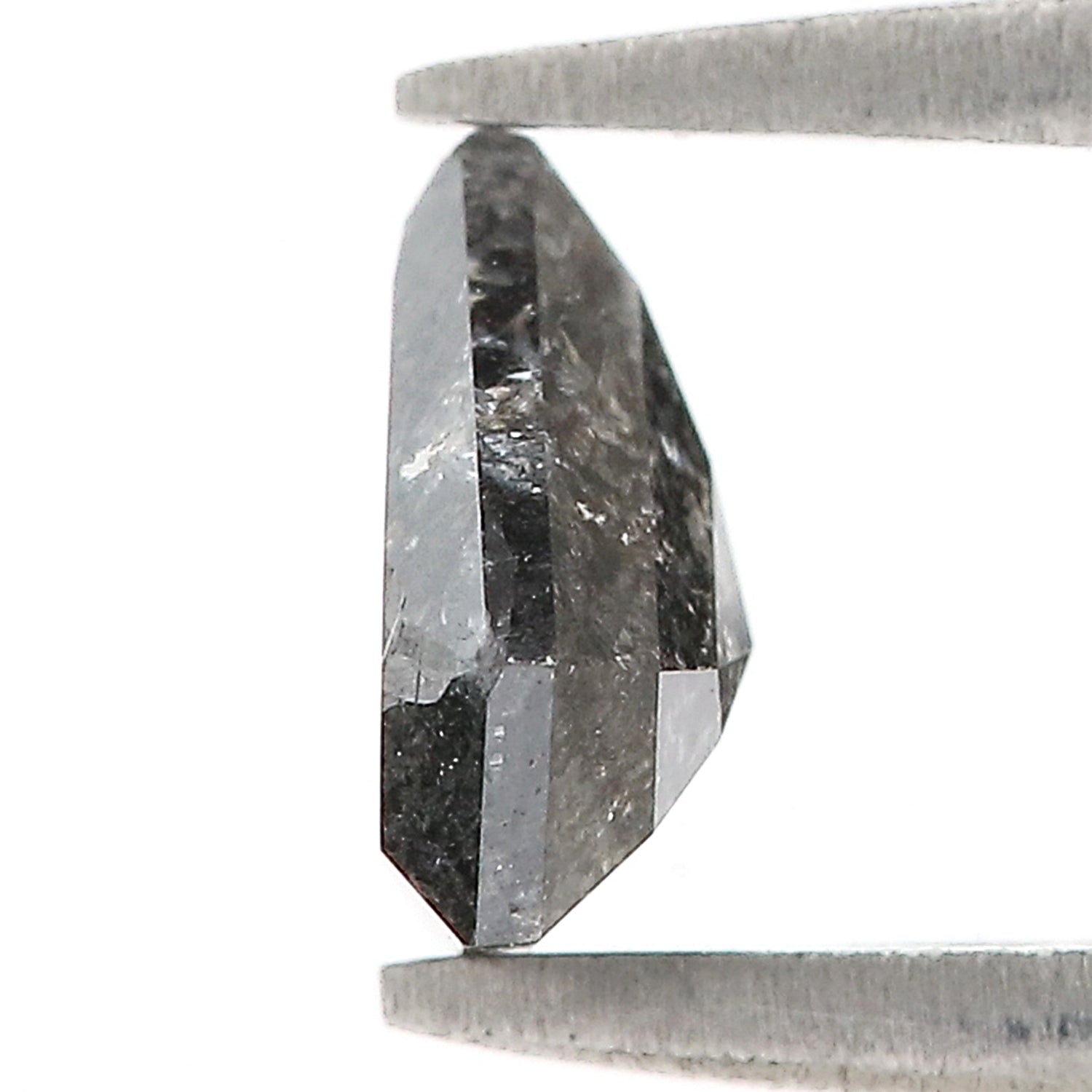 1.27 CT Natural Loose Shield Cut Diamond Black Grey Color Diamond 6.90 MM Natural Loose Diamond Salt And Pepper Shield Shape Diamond QL9278