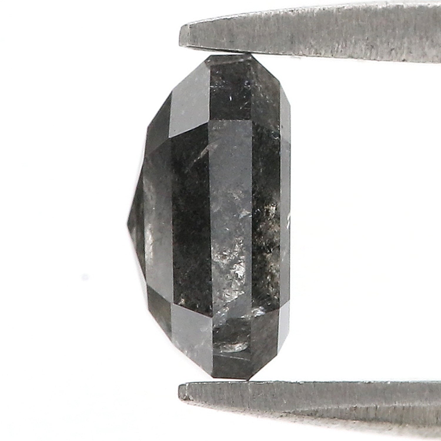 1.70 CT Natural Loose Emerald Cut Diamond Salt And Pepper Emerald Diamond 7.20 MM Natural Loose Black Grey Color Emerald Cut Diamond QL187