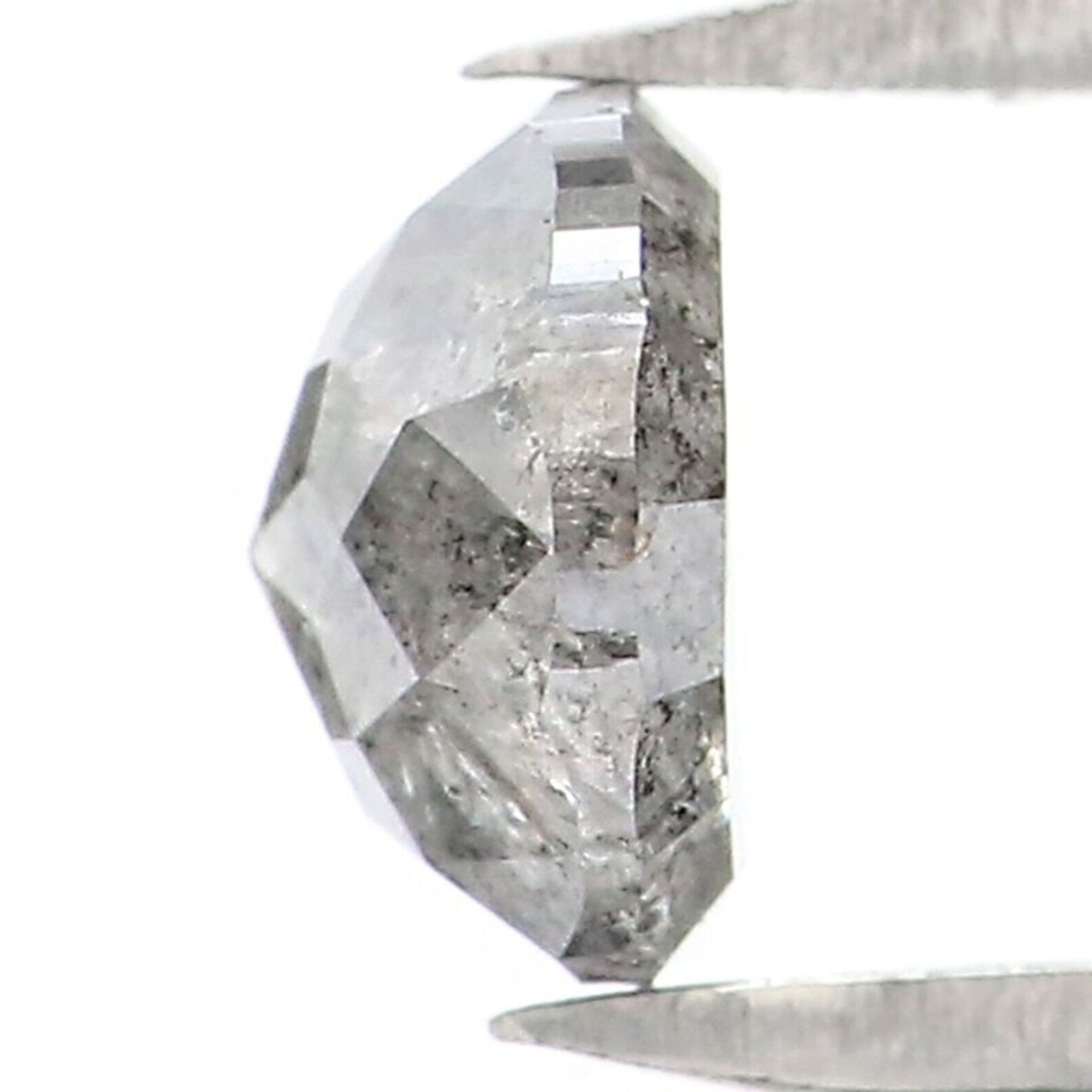 0.73 CT Natural Loose Round Rose Cut Salt And Pepper Diamond 5.40 MM Natural Black Grey Color Diamond Round Rose Cut Shape Diamond NQ2074