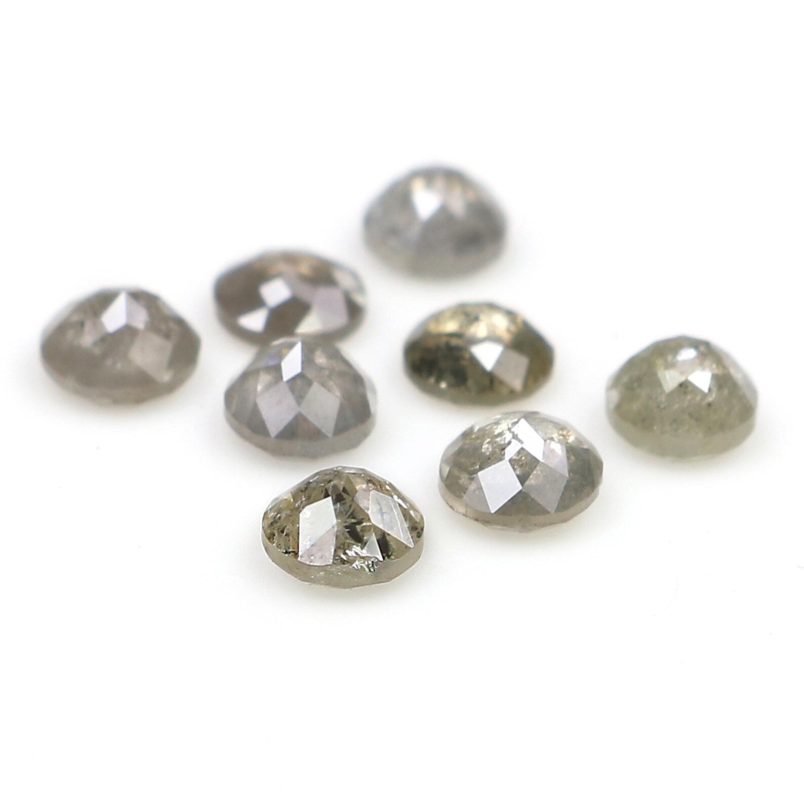 1.30 Ct Natural Loose Round Rose Cut Diamond Salt And Pepper Round Shape Diamond 3.10 MM Natural Grey Color Round Rose Cut Diamond NQ1802
