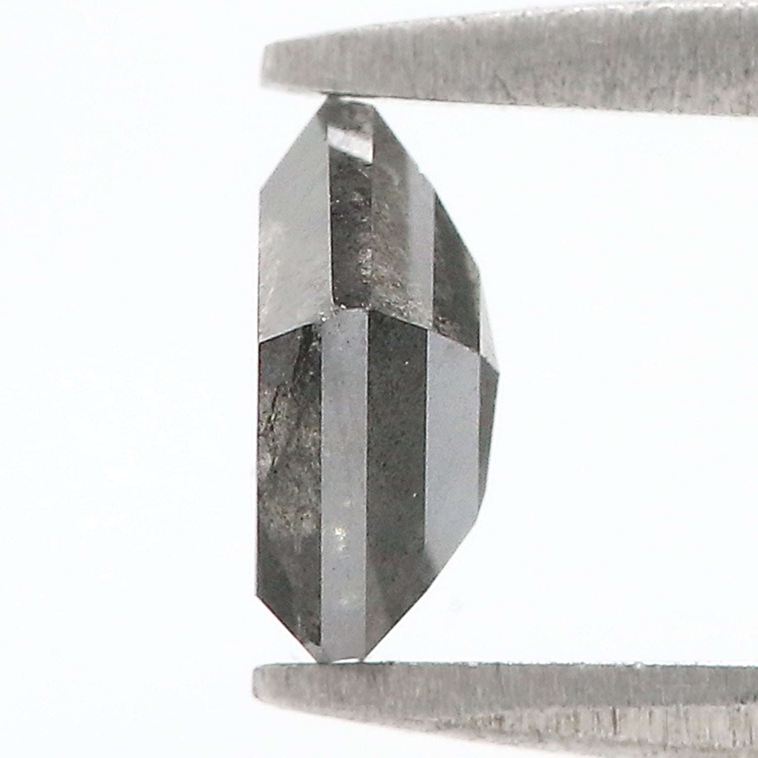 0.92 Ct Natural Loose Pentagon Shape Diamond Salt And Pepper Pentagon Cut Diamond 6.60 MM Black Gray Color Pentagon Rose Cut Diamond QL438