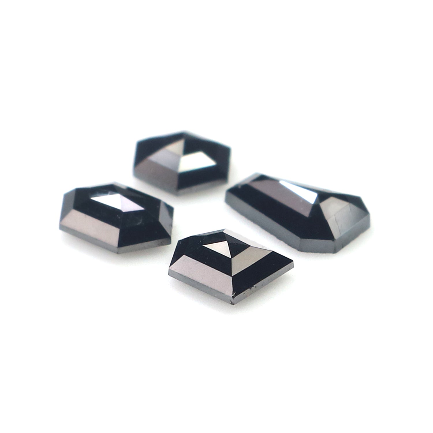1.04 CT Natural Loose Mix Shape Diamond Black Color Mix Shape Diamond 5.55 MM Natural Loose Diamond Black Mix Shape Rose Cut Diamond KR2621