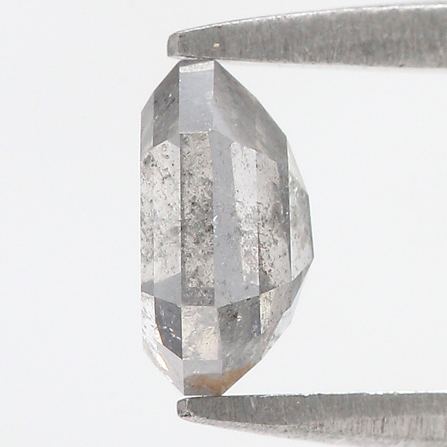 1.12 Ct Natural Loose Shield Shape Diamond Salt And Pepper Shield Shape Diamond 7.10 MM Natural Gray Color Shield Rose Cut Diamond QL2570