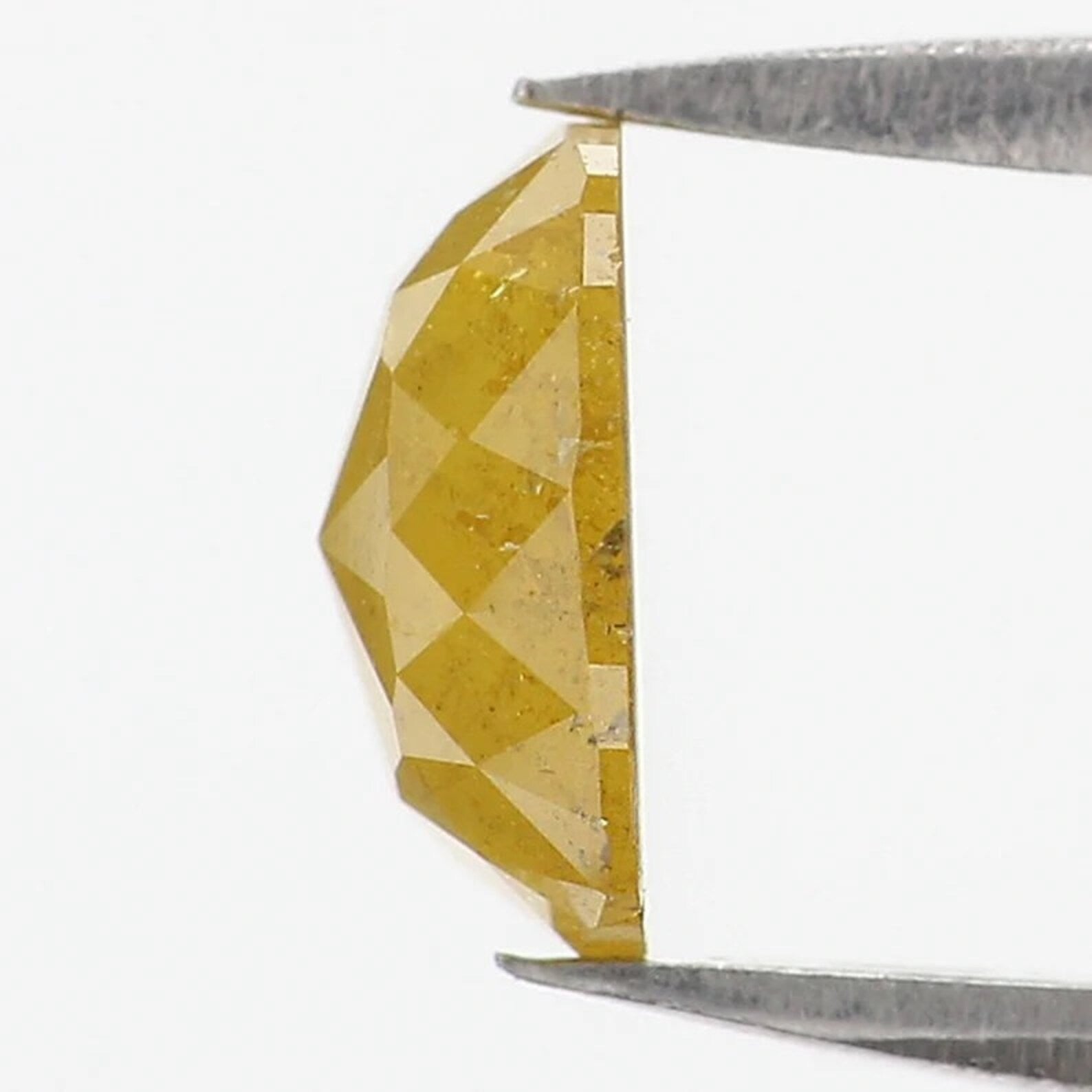 0.79 Ct Natural Loose Cushion Shape Diamond Yellow Color Cushion Cut Diamond 6.80 MM Natural Yellow Color Cushion Rose Cut Diamond NQ1747