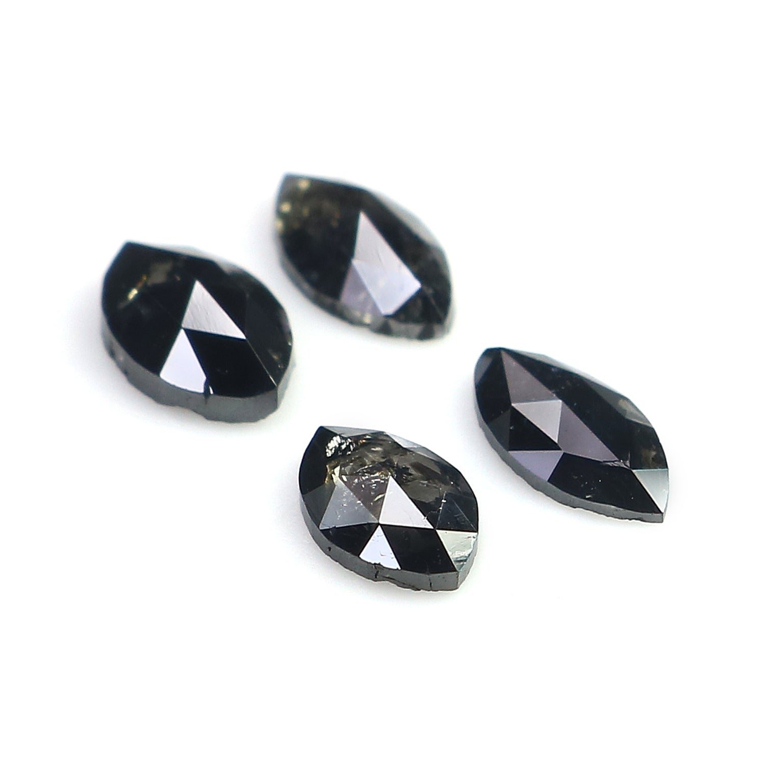 0.94 CT Natural Loose Marquise Shape Diamond Black Color Marquise Cut Diamond 5.30 MM Natural Black Diamond Marquise Rose Cut Diamond LQ1606