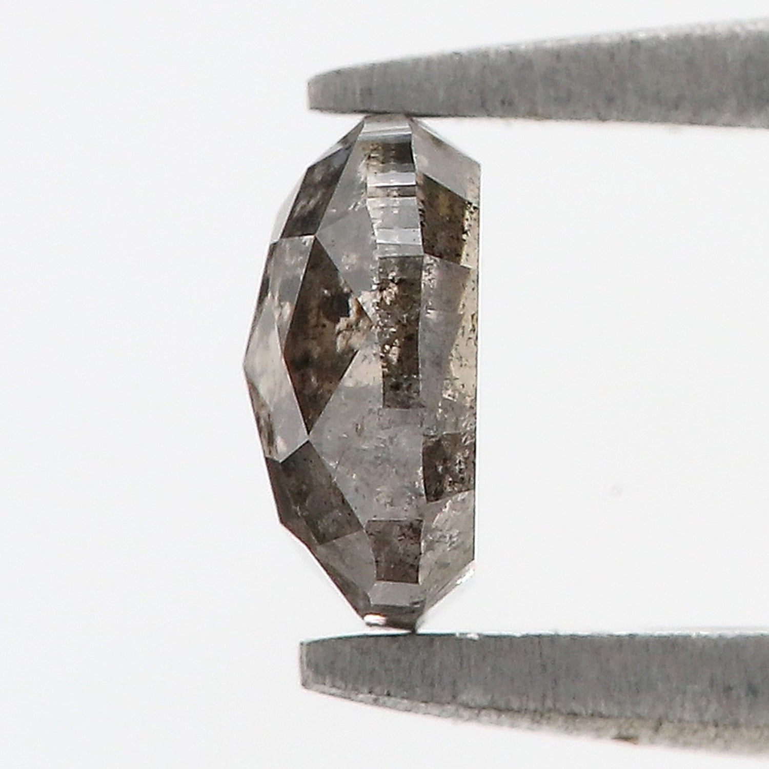 0.76 CT Natural Loose Cushion Shape Diamond Salt And Pepper Cushion Shape Diamond 5.65 MM Black Grey Color Cushion Rose Cut Diamond QL533