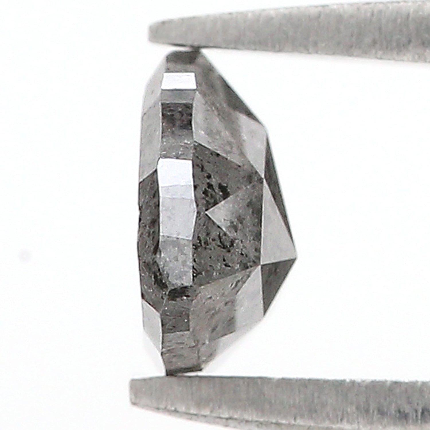 1.16 CT Natural Loose Triangle Shape Diamond Salt And Pepper Triangle Cut Diamond 6.35 MM Natural Black Grey Color Triangle Diamond L3500