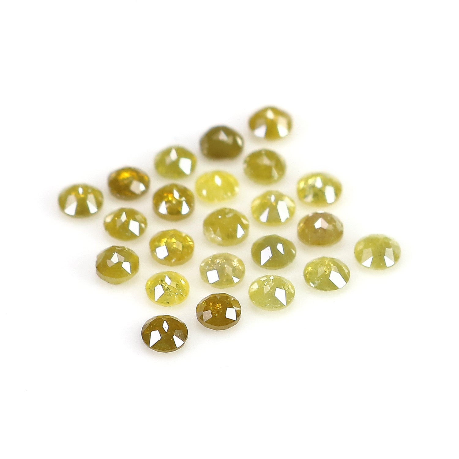 1.30 Ct Natural Loose Round Rose Cut Diamond Yellow Color Rose Cut Diamond 2.10 MM Natural Loose Diamond Round Rose Cut Diamond LQ4414